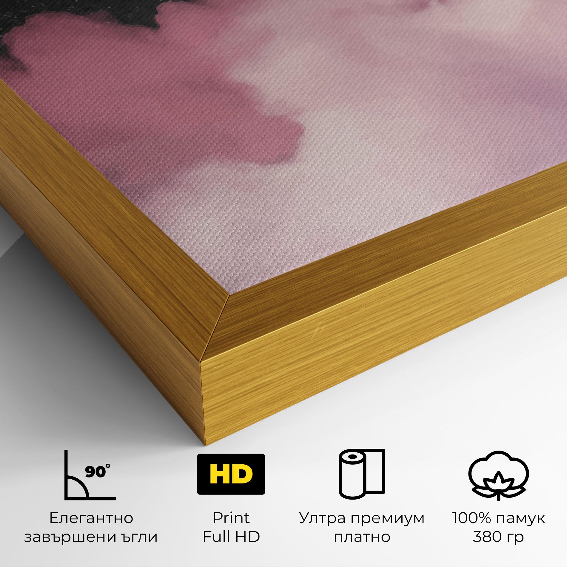 Картина на платно Clouds Watercolor Purple mockup 4