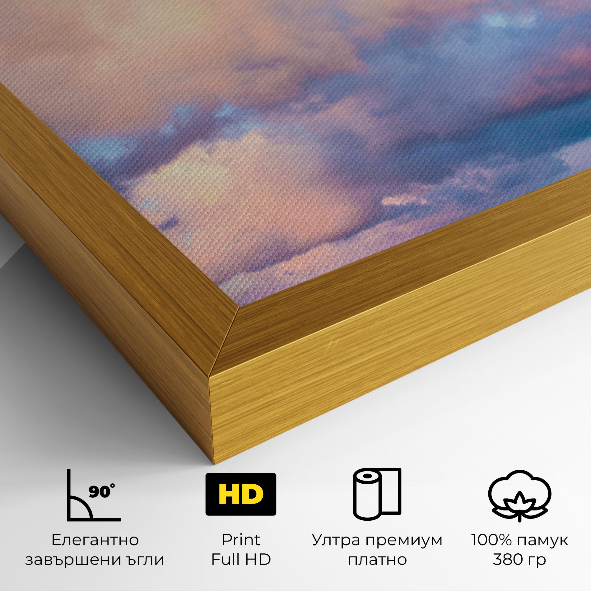 Картина на платно Dreamy Pink Clouds mockup 4