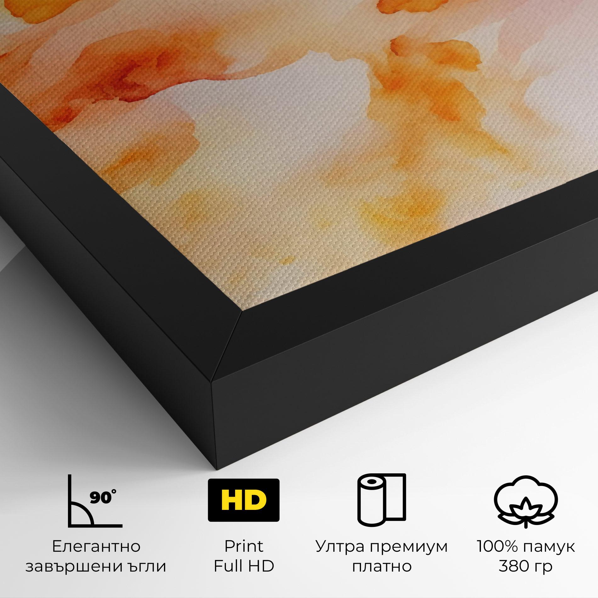 Картина на платно Abstract Orange Cloud mockup 4