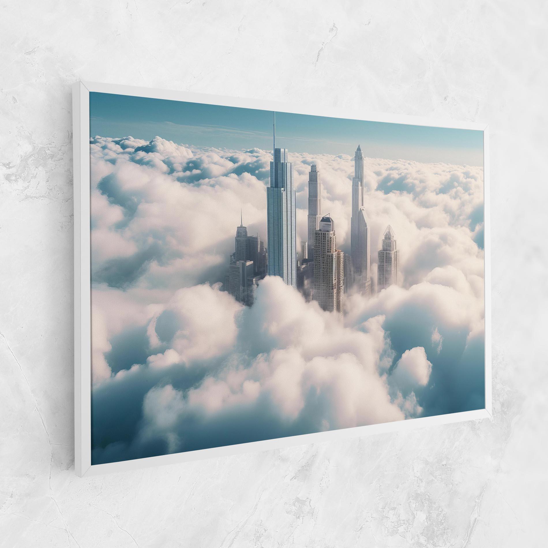 Картина на платно City Above Clouds mockup 1
