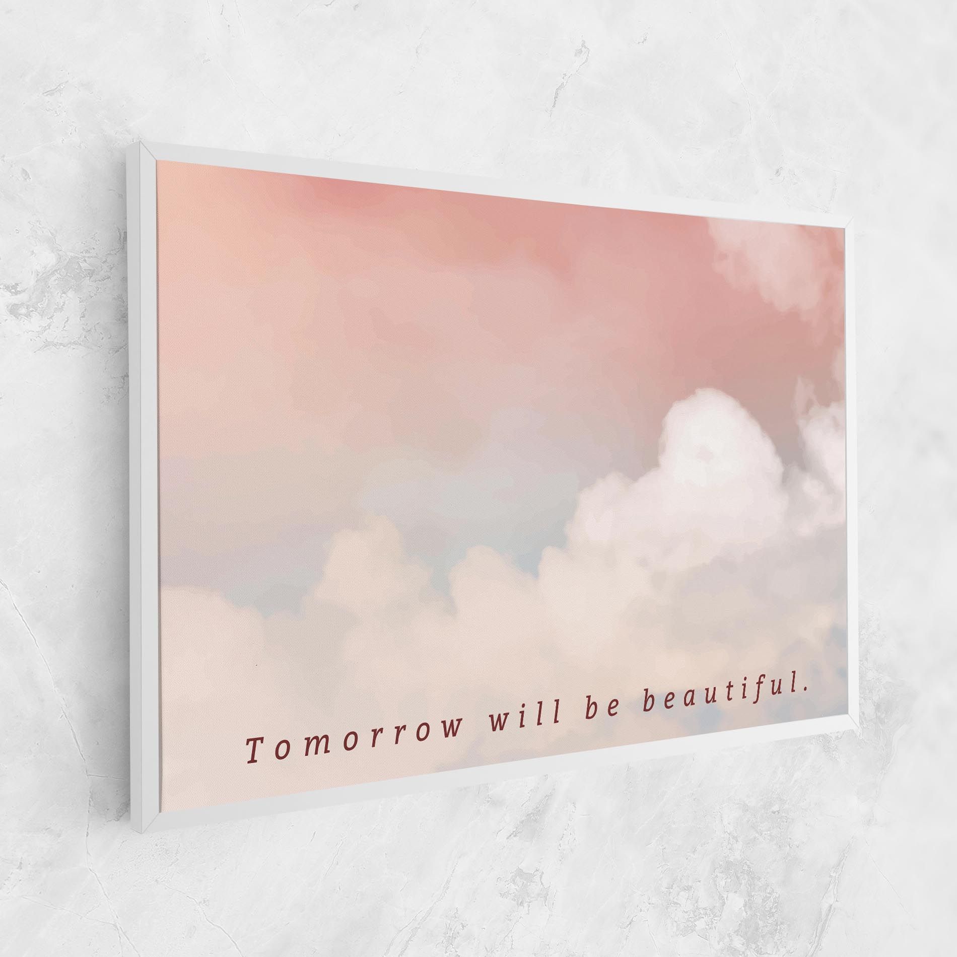 Clouds Text Pink Blue mockup 1