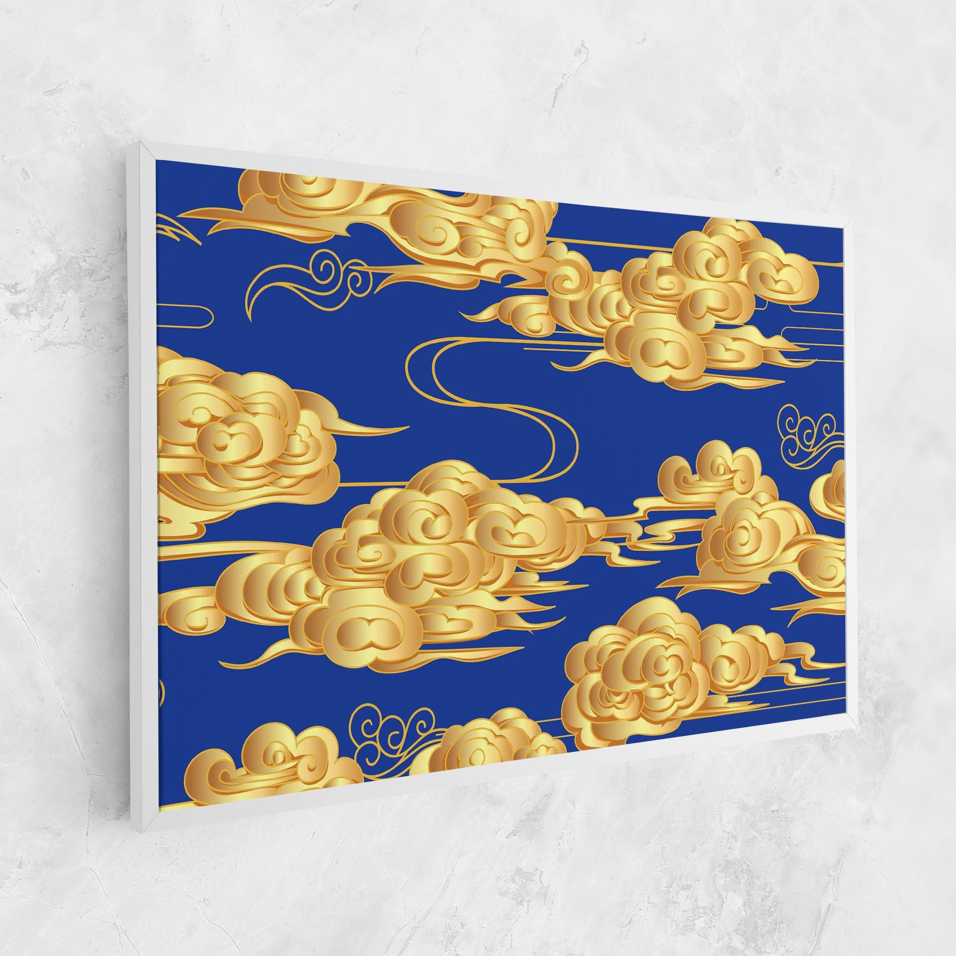 Картина на платно Gold Clouds mockup 1