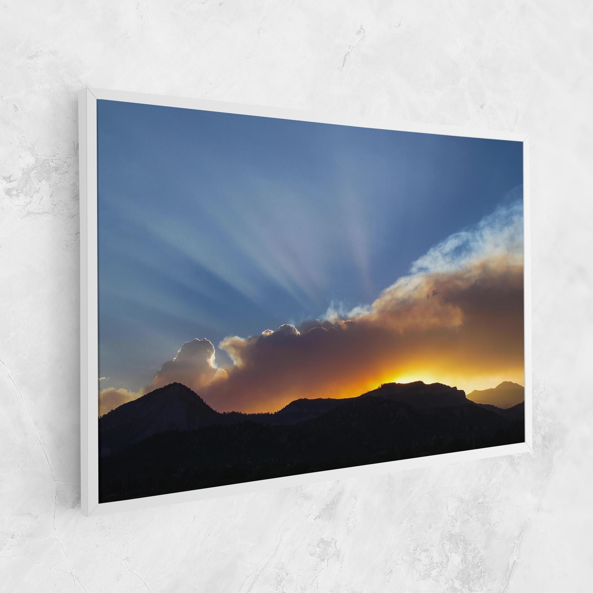 Картина на платно Mountain Silhouette Sunrise mockup 1