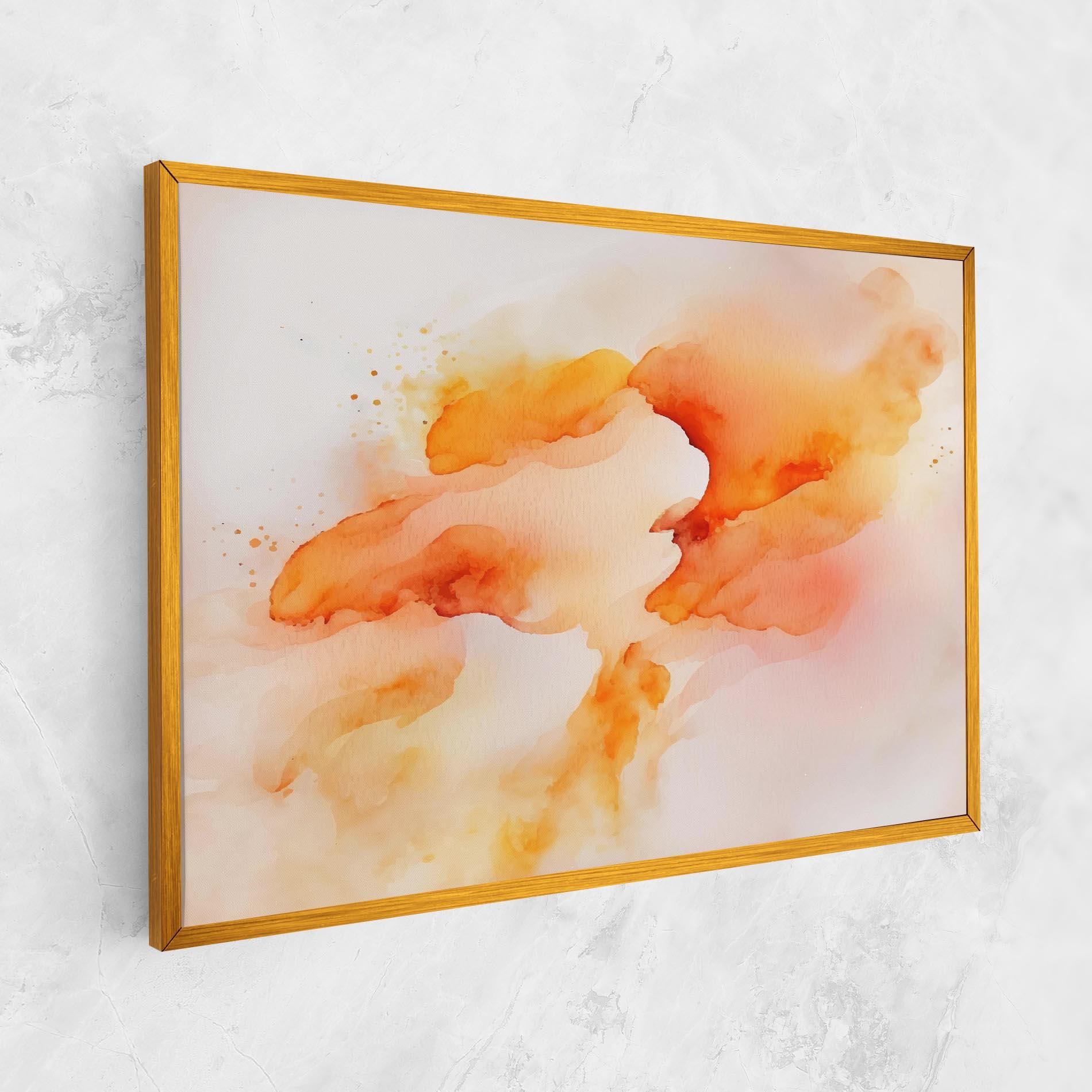 Картина на платно Abstract Orange Cloud mockup 1