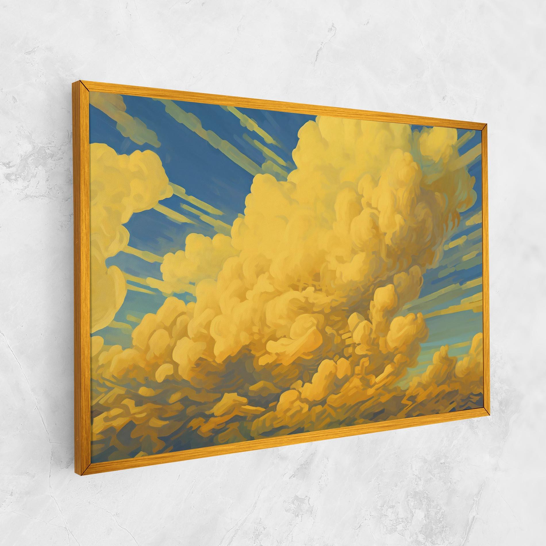 Картина на платно Big Yellow Cloud Art mockup 1