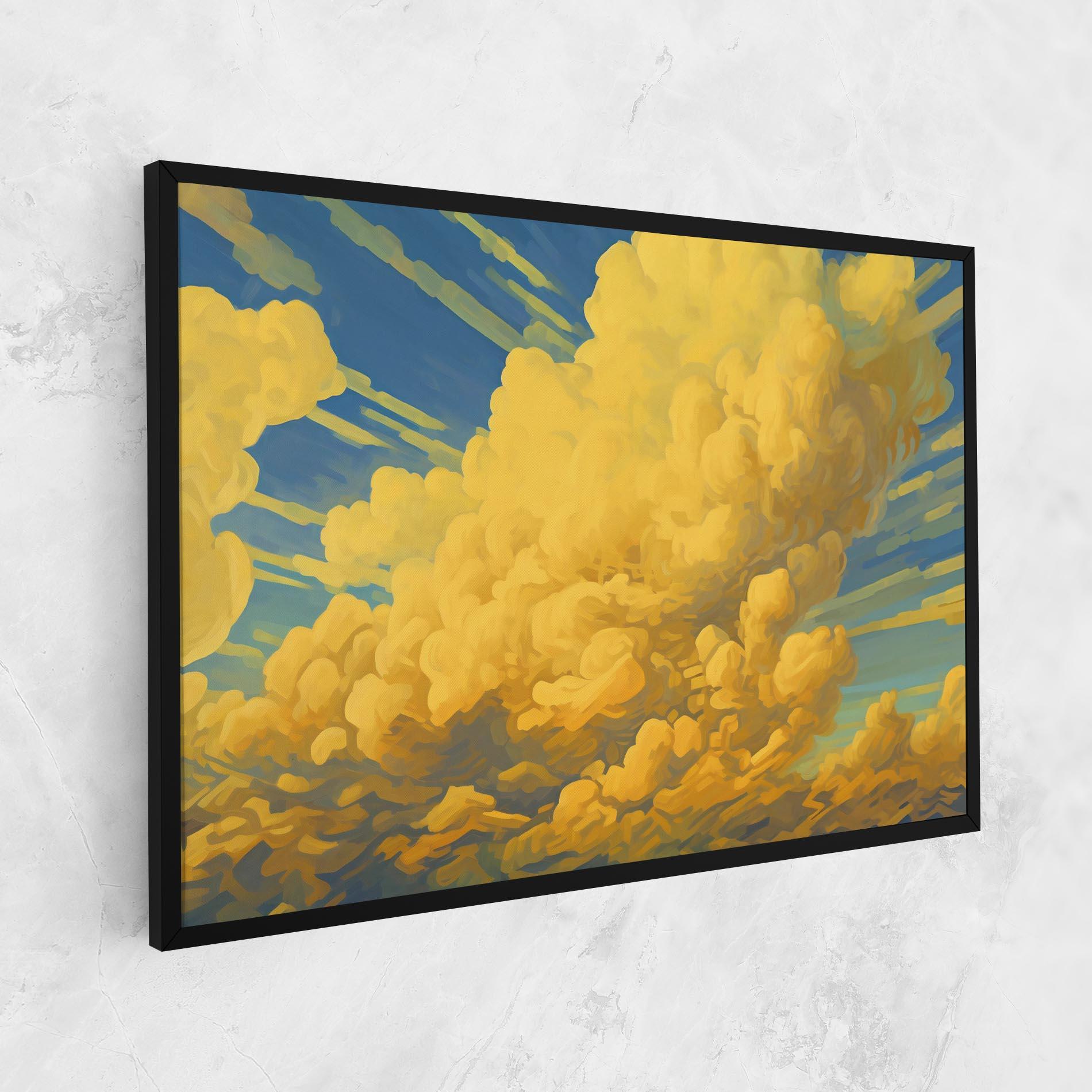 Картина на платно Big Yellow Cloud Art mockup 1