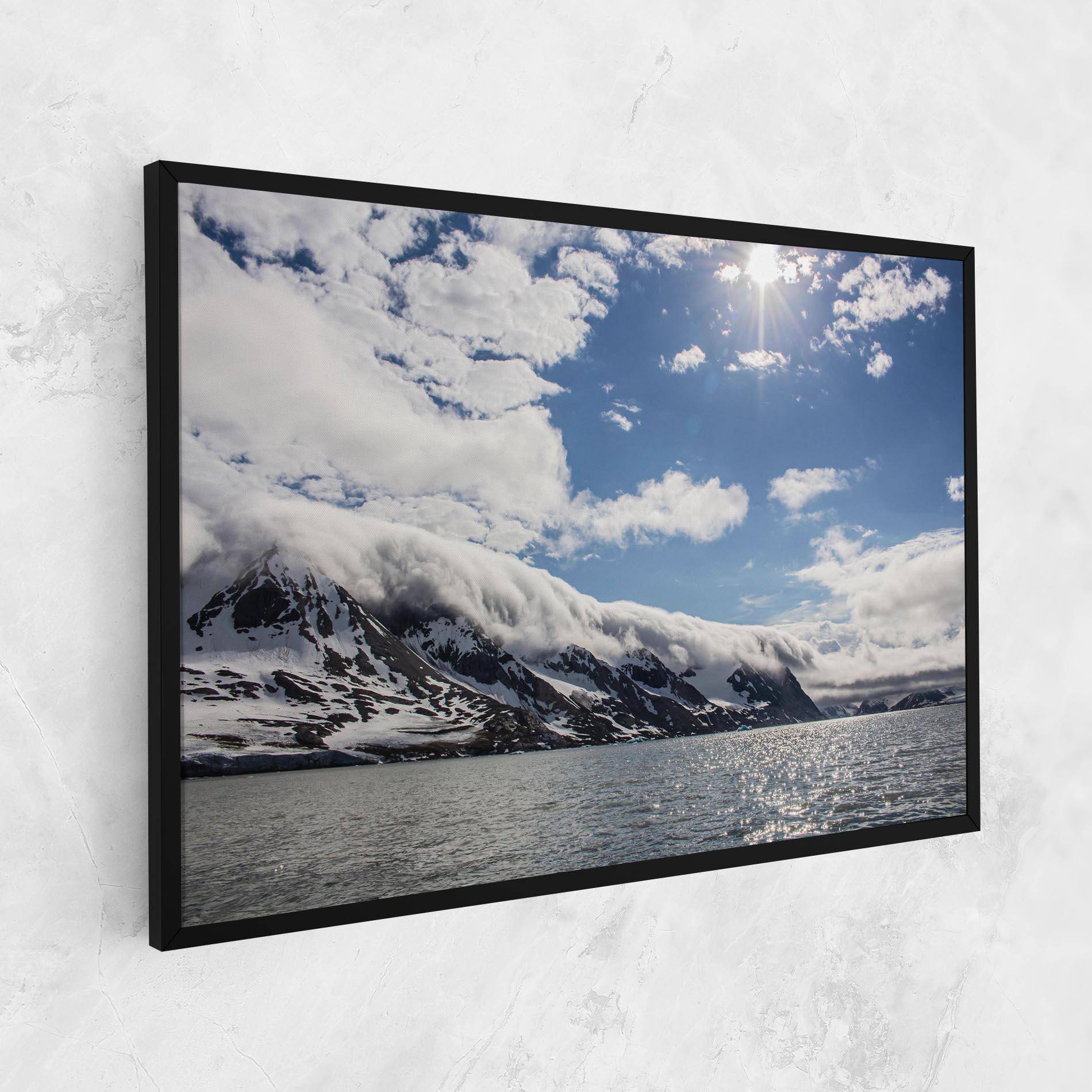 Картина на платно Clouds Over Ice mockup 1