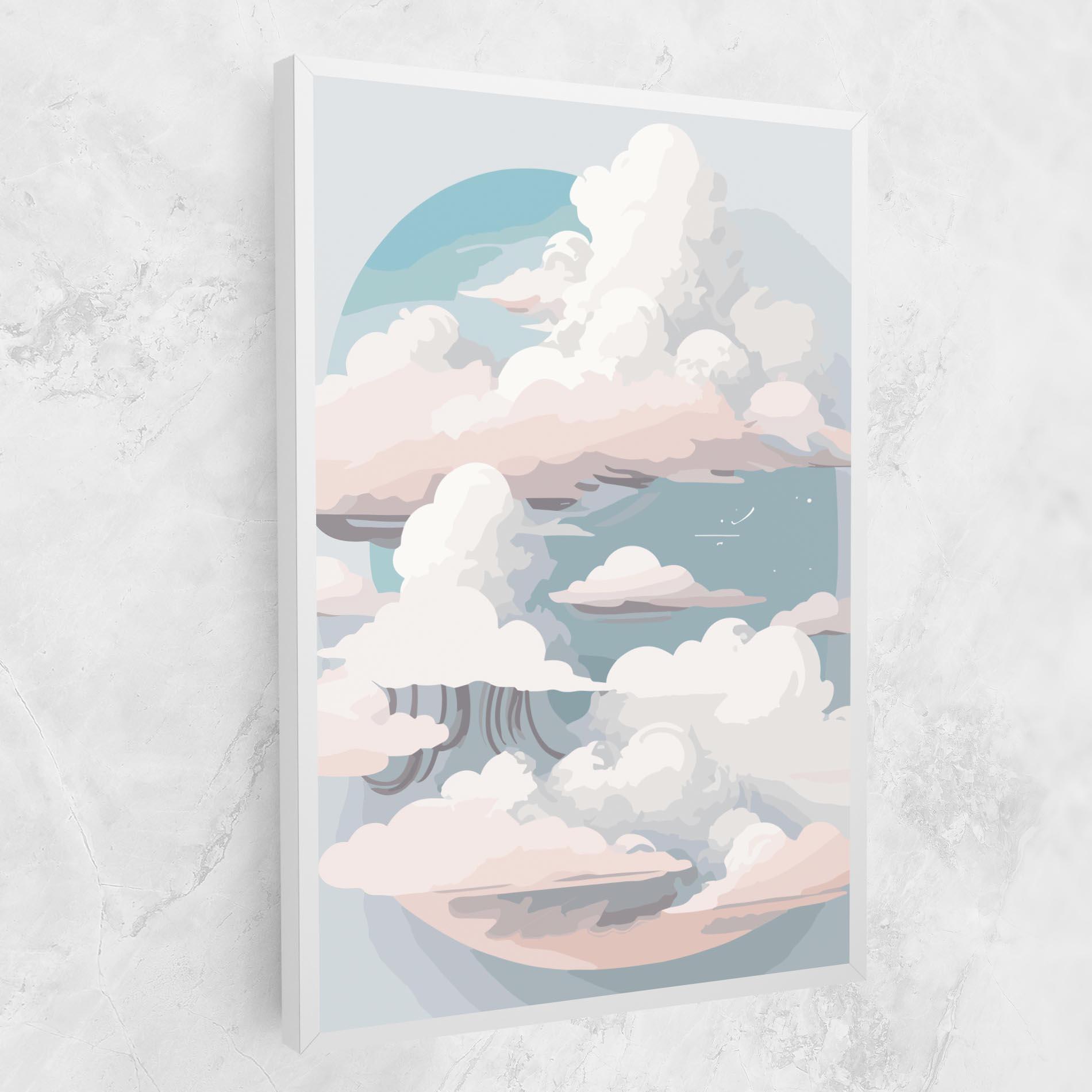 Картина на платно Cloud White Art mockup 1