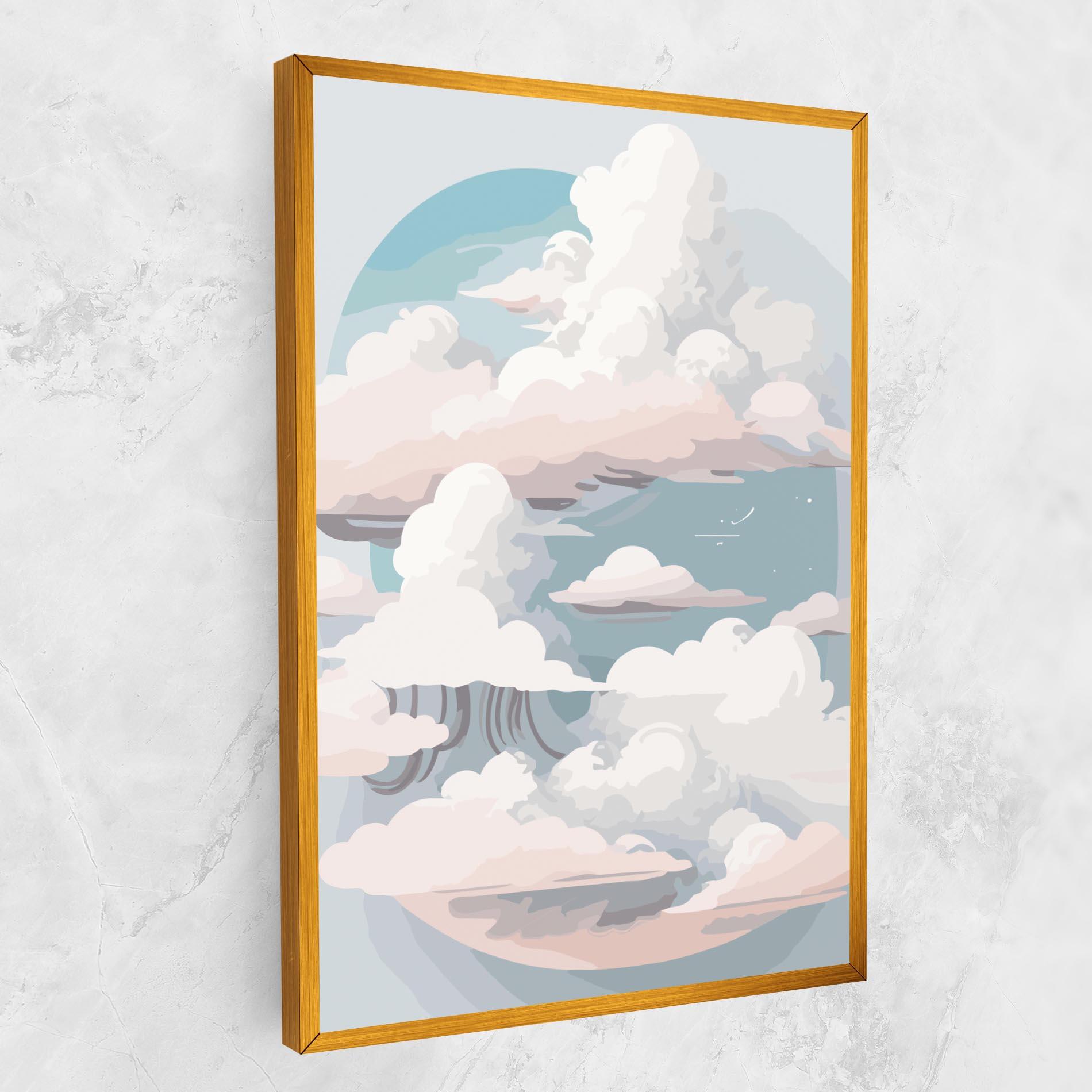 Картина на платно Cloud White Art mockup 1