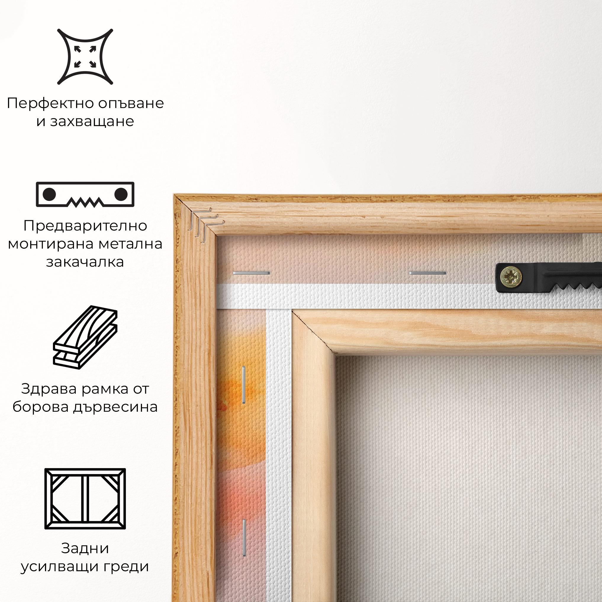 Картина на платно Abstract Orange Cloud mockup 5