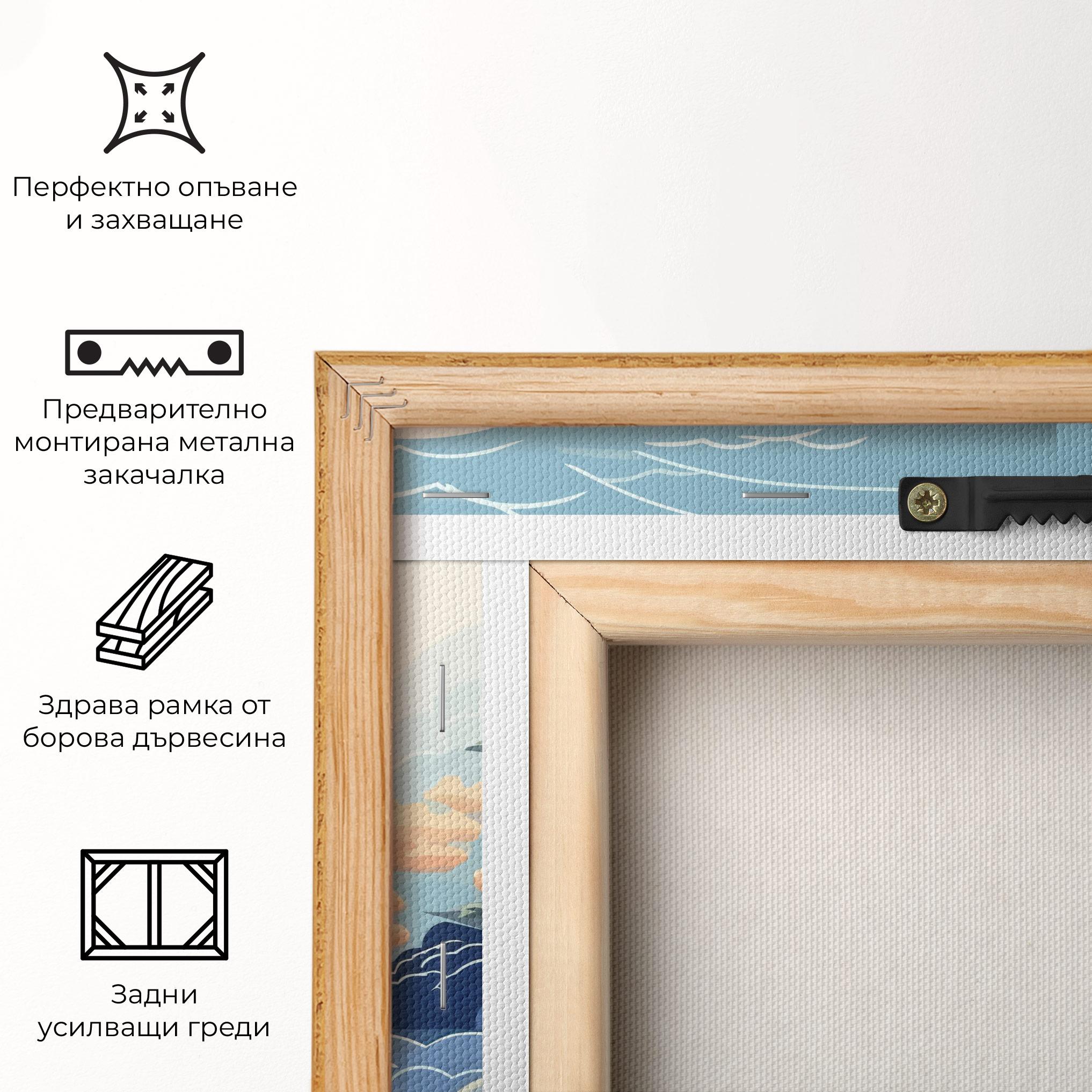 Картина на платно Big White Clouds mockup 5