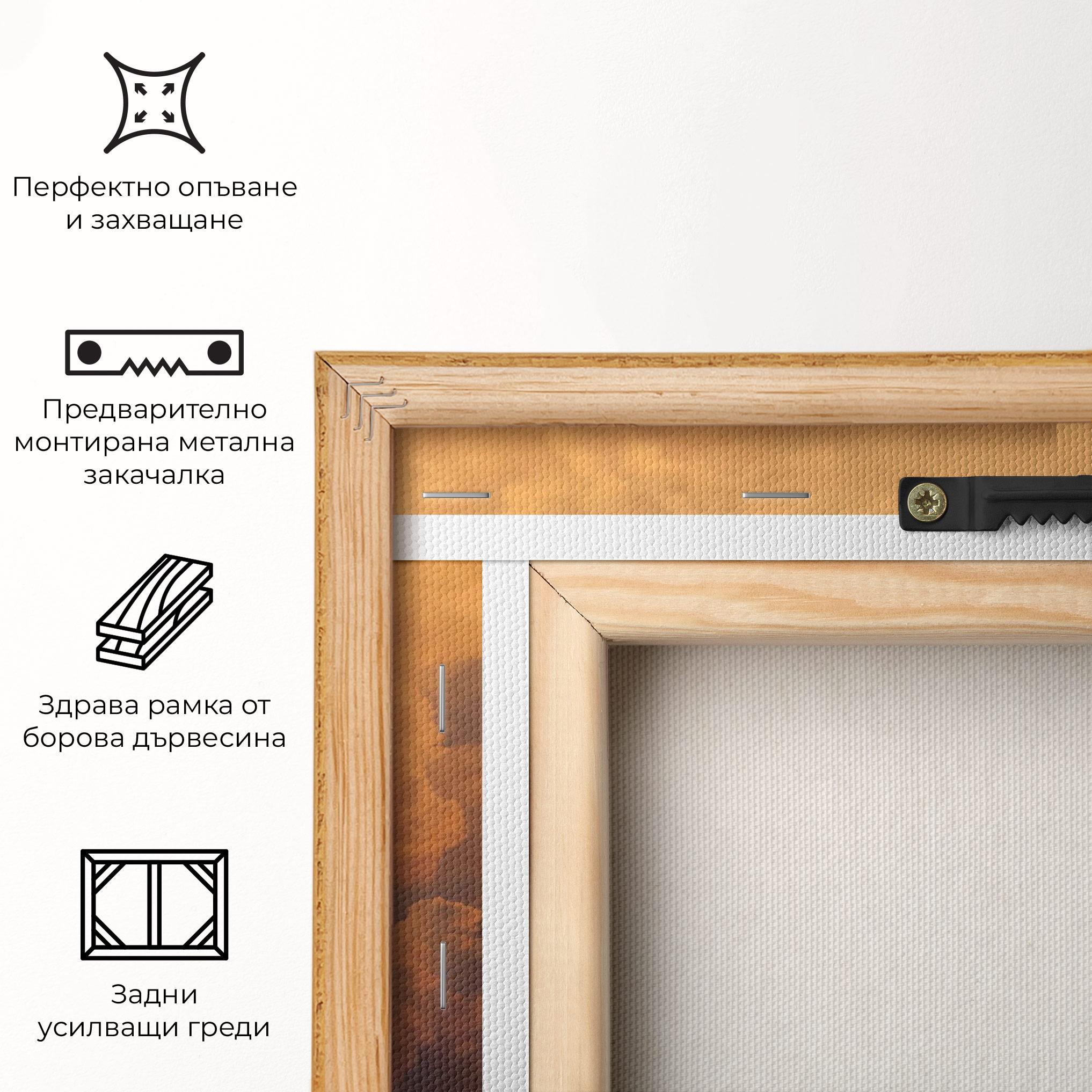 Картина на платно Brown Orange Clouds mockup 5