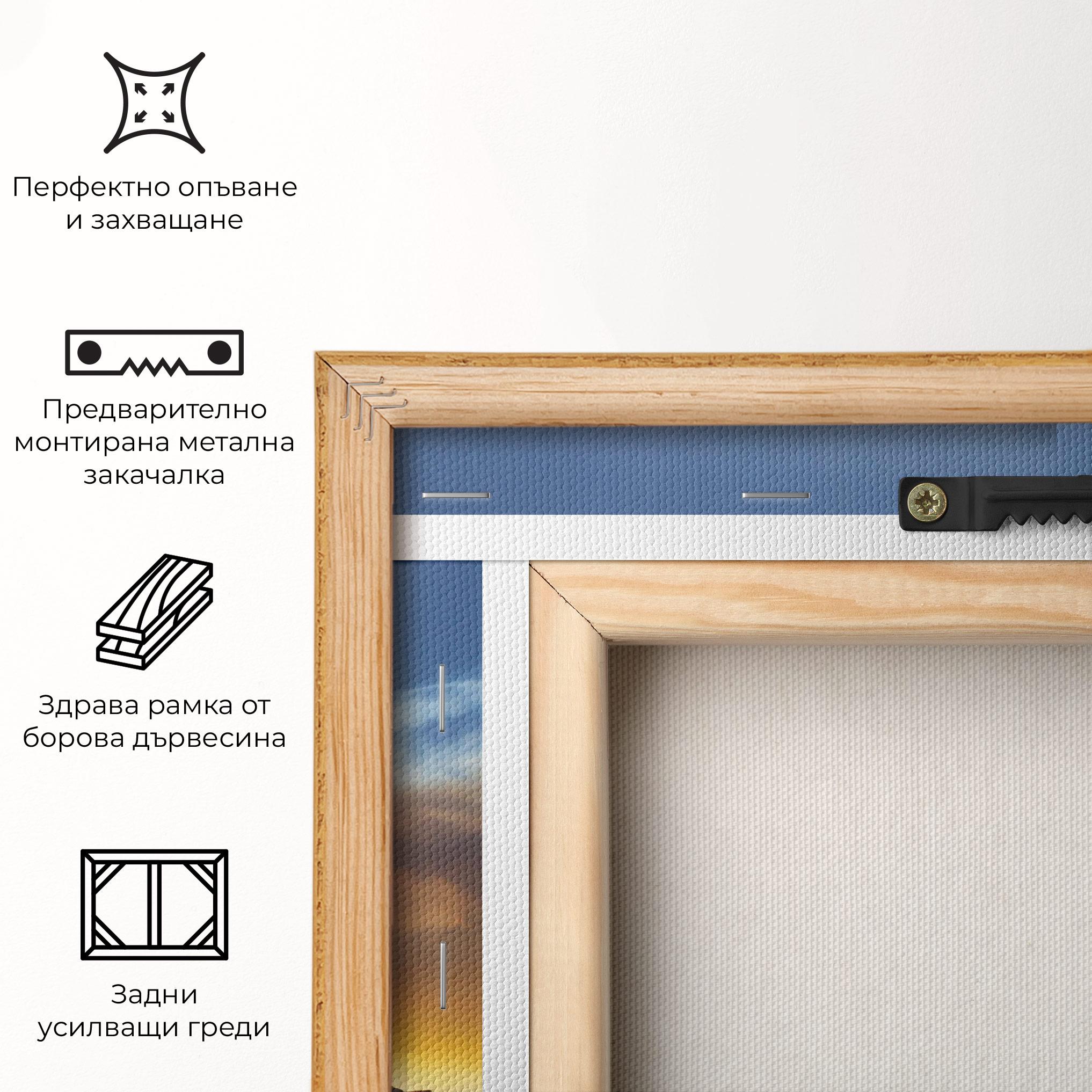Картина на платно Mountain Silhouette Sunrise mockup 5