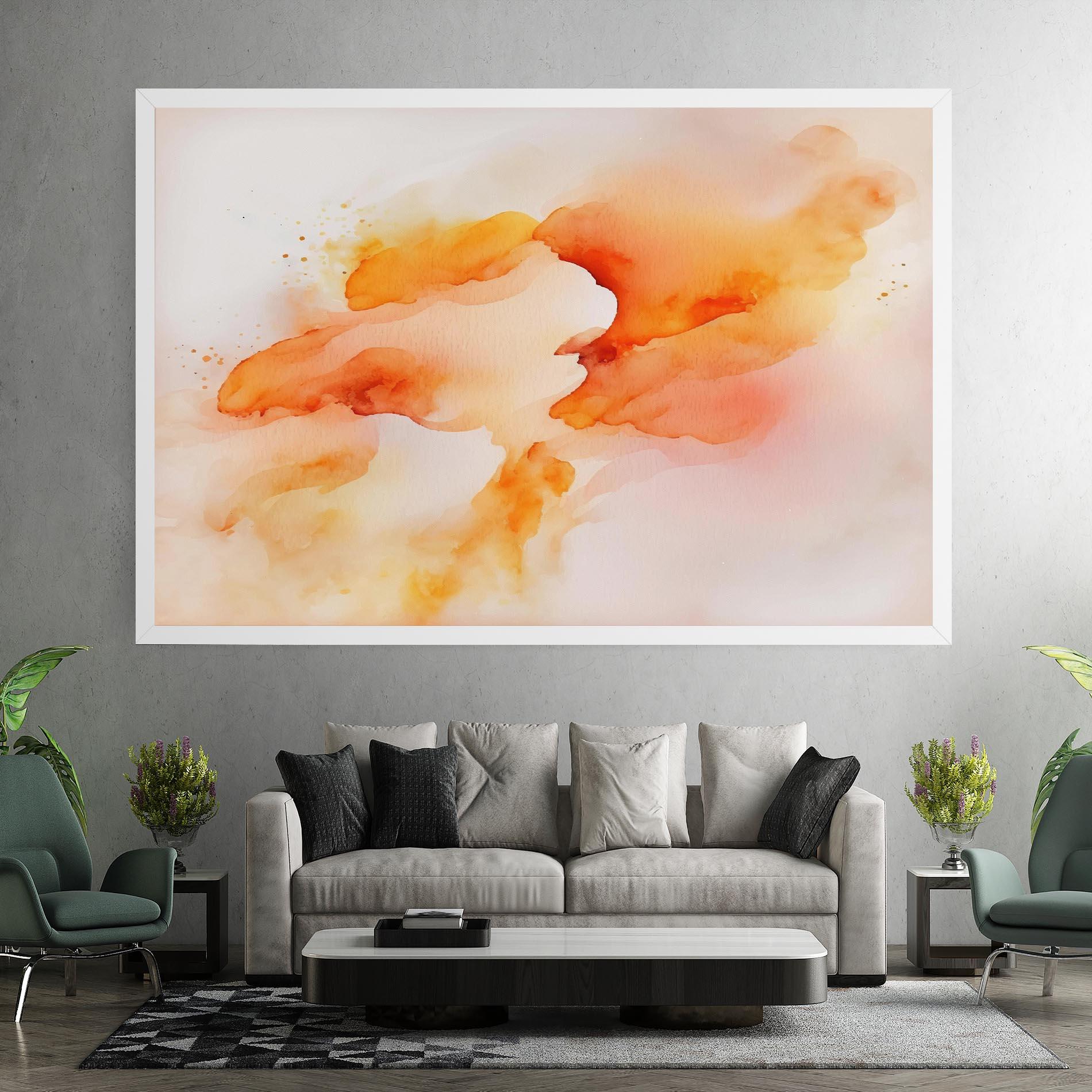 Картина на платно Abstract Orange Cloud mockup 7