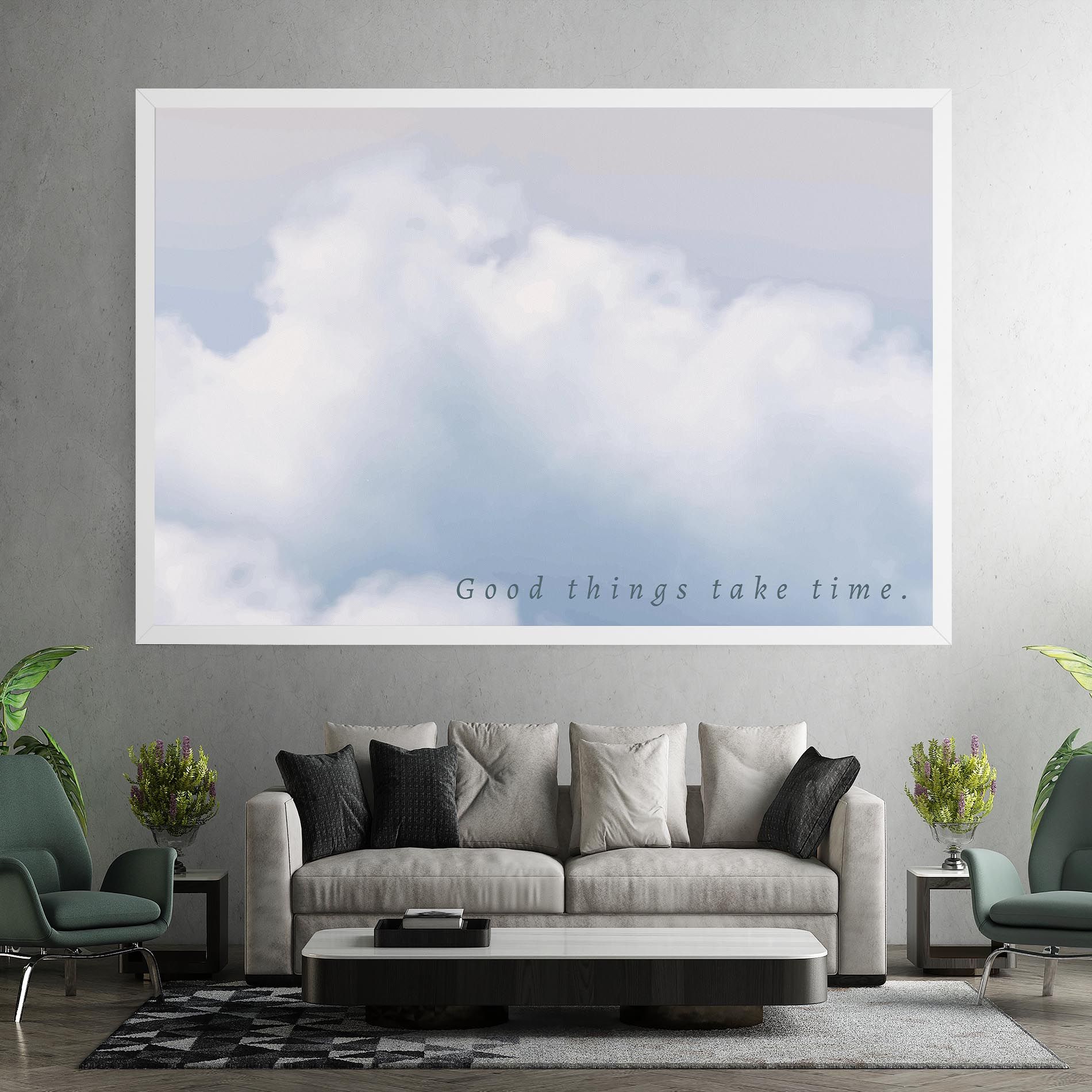 Clouds Text White mockup 7