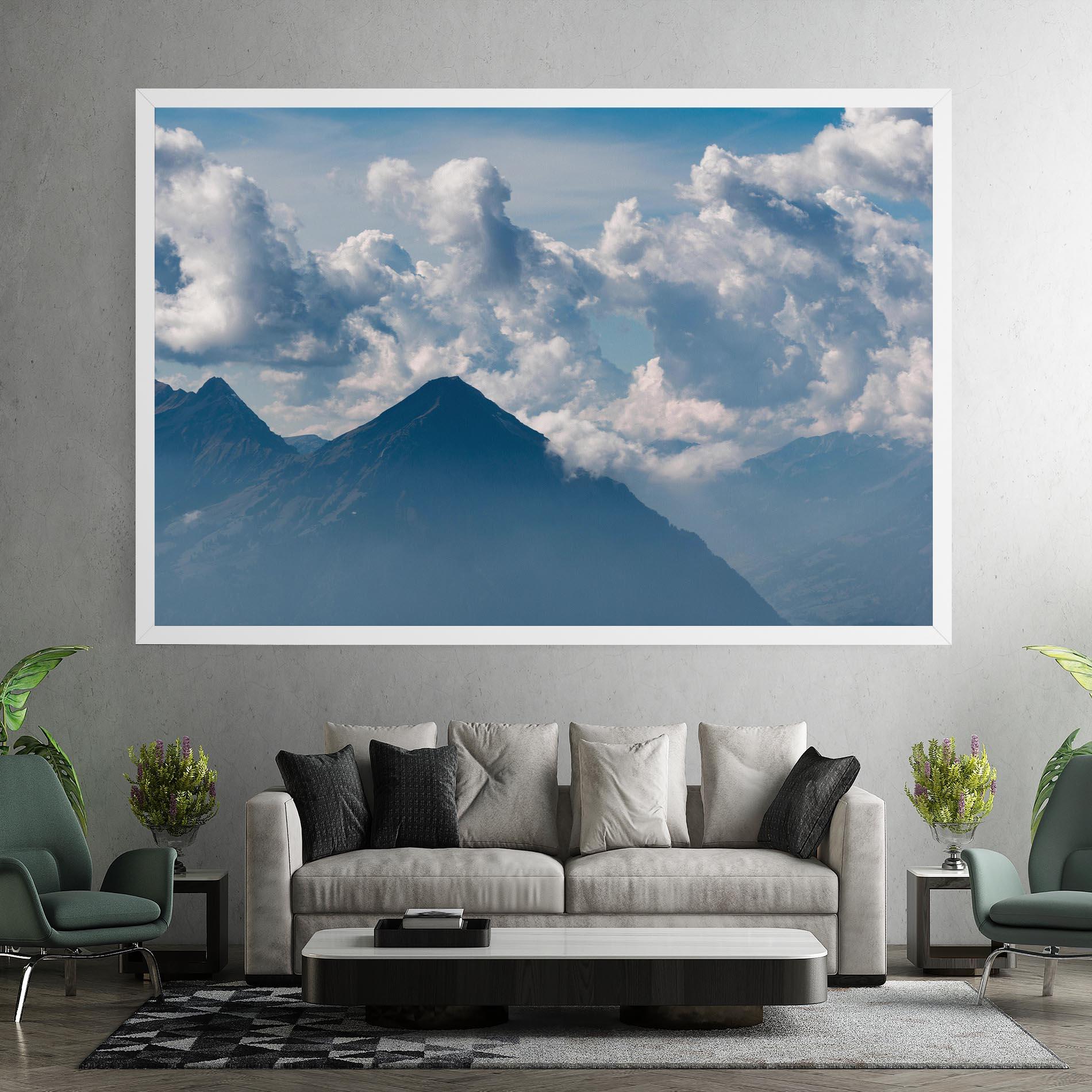 Картина на платно Cloudy View Mountain mockup 7