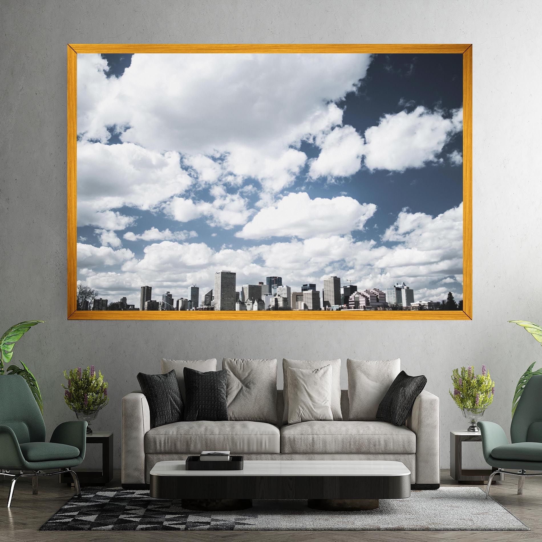 Clouds Over City mockup 7