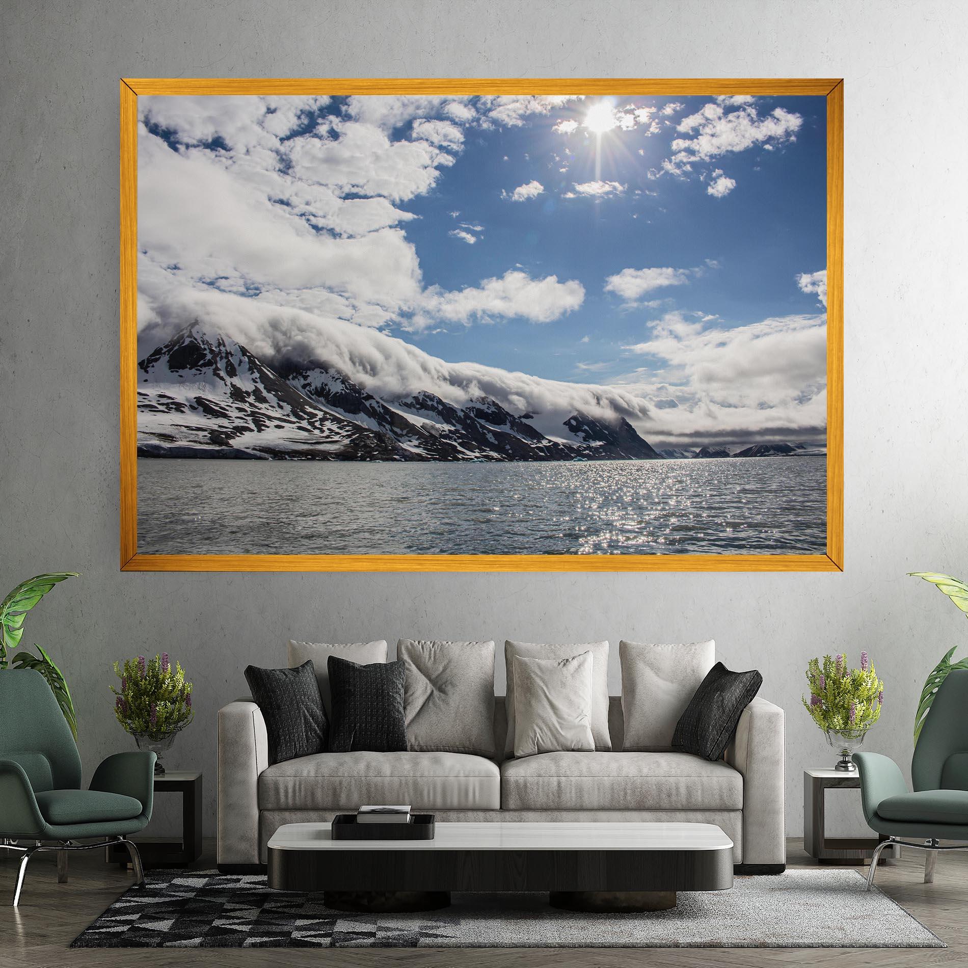 Картина на платно Clouds Over Ice mockup 7