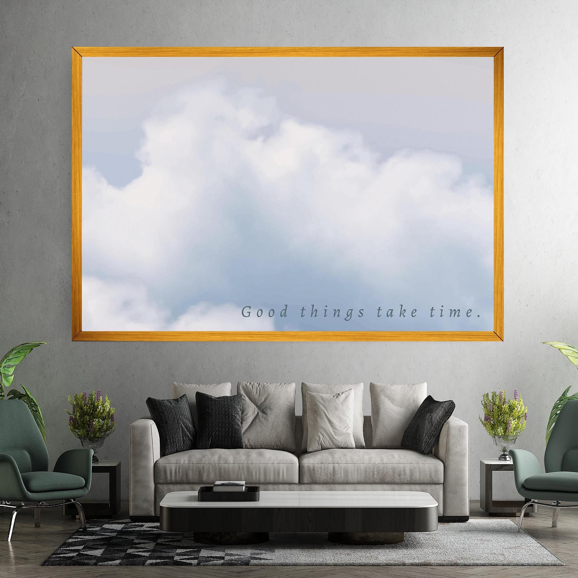 Clouds Text White mockup 7