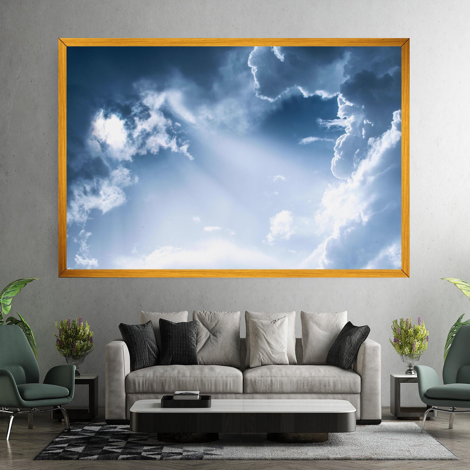 Картина на платно Dark Blue Sky mockup 7