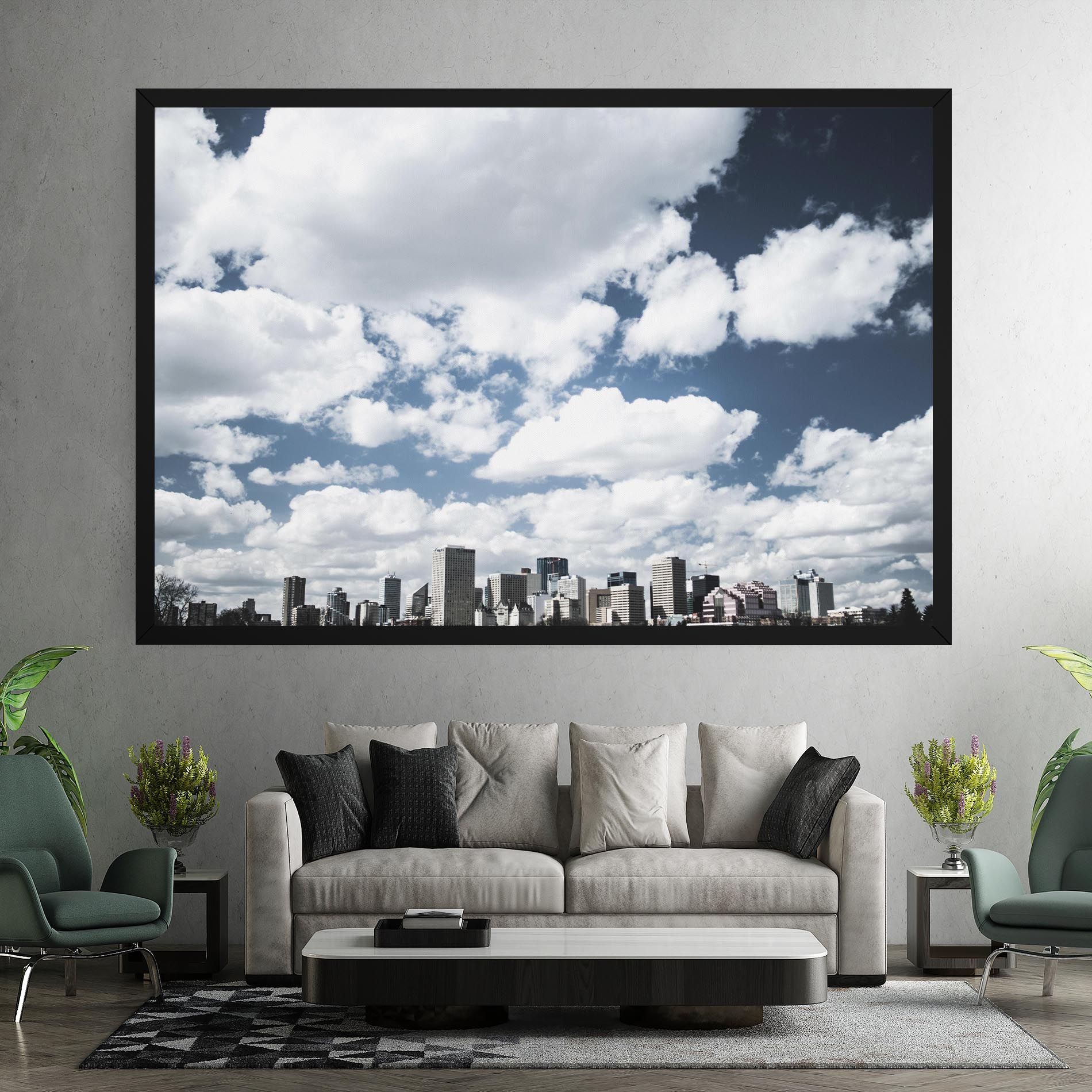 Clouds Over City mockup 7