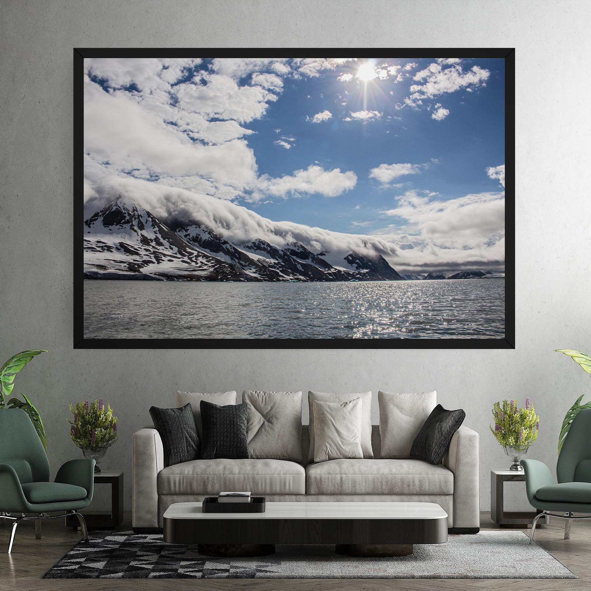 Картина на платно Clouds Over Ice mockup 7