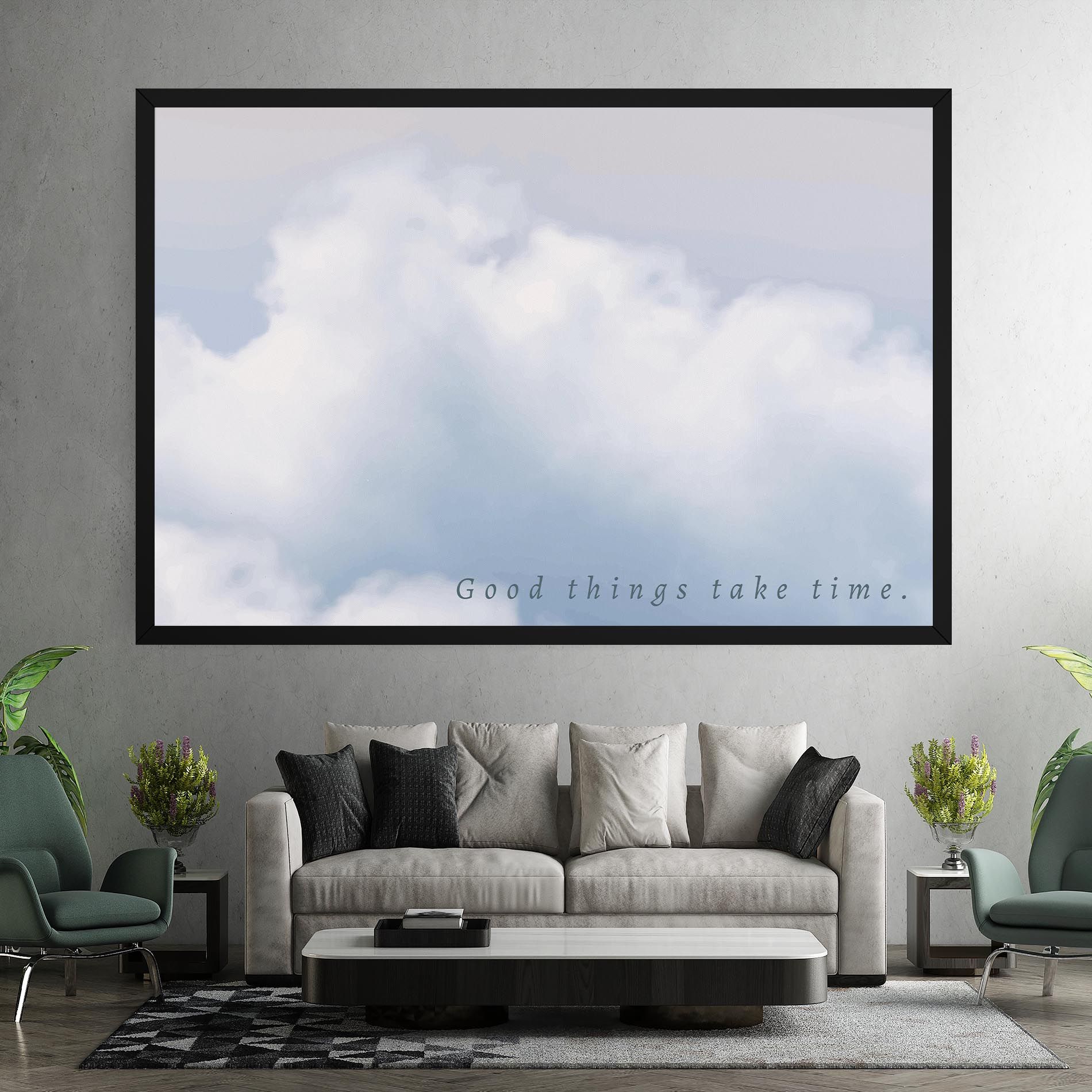 Clouds Text White mockup 7
