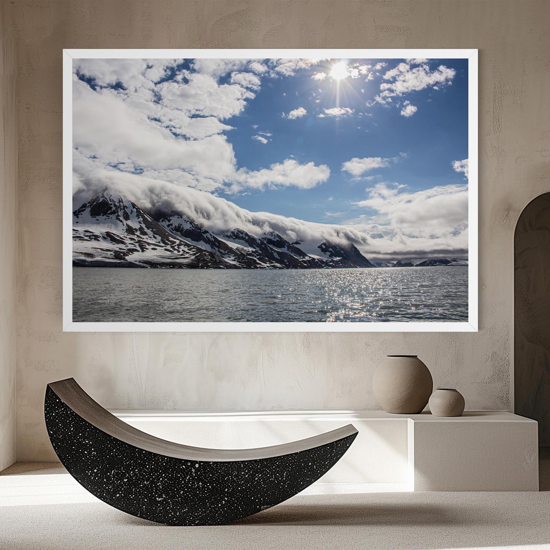 Картина на платно Clouds Over Ice mockup 8