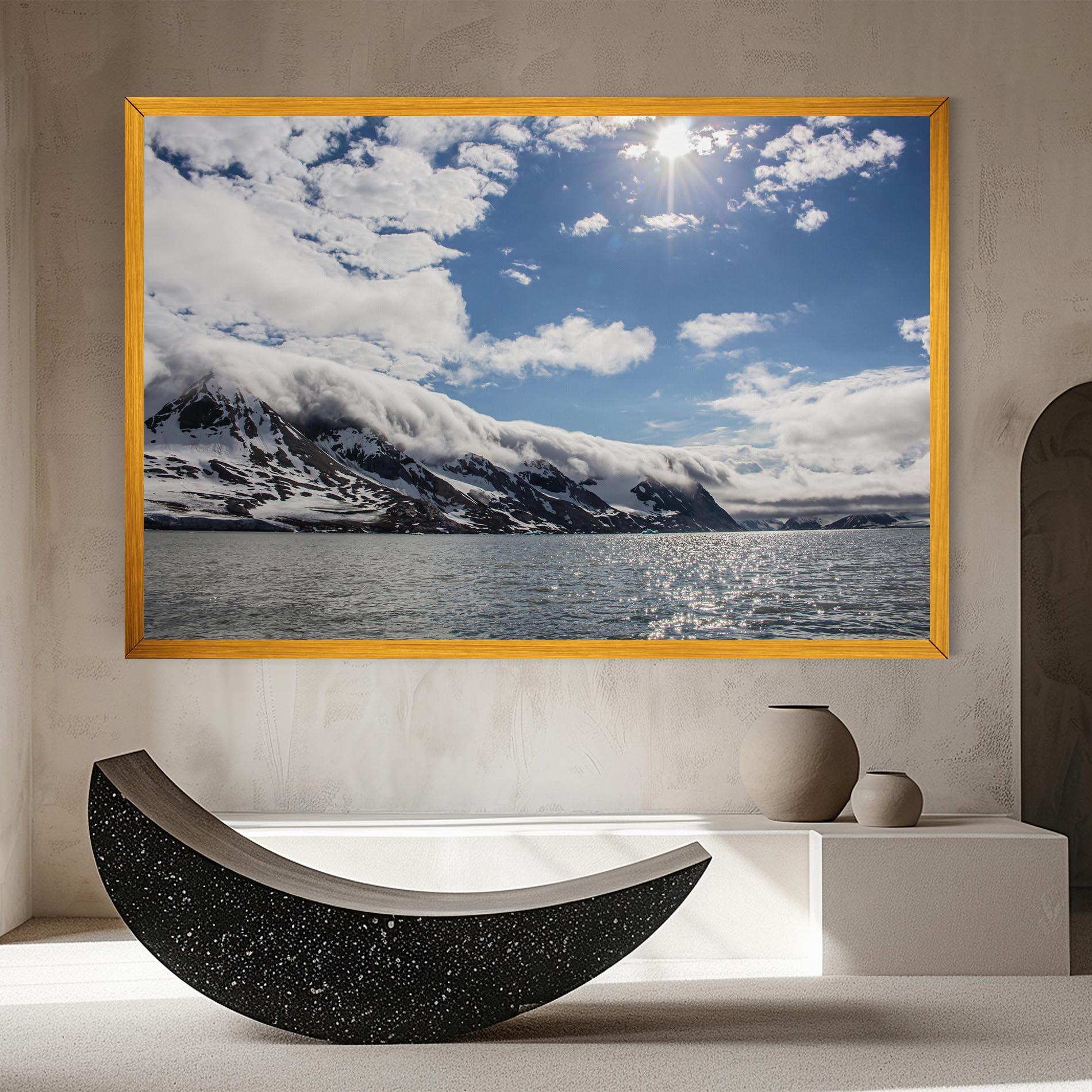 Картина на платно Clouds Over Ice mockup 8