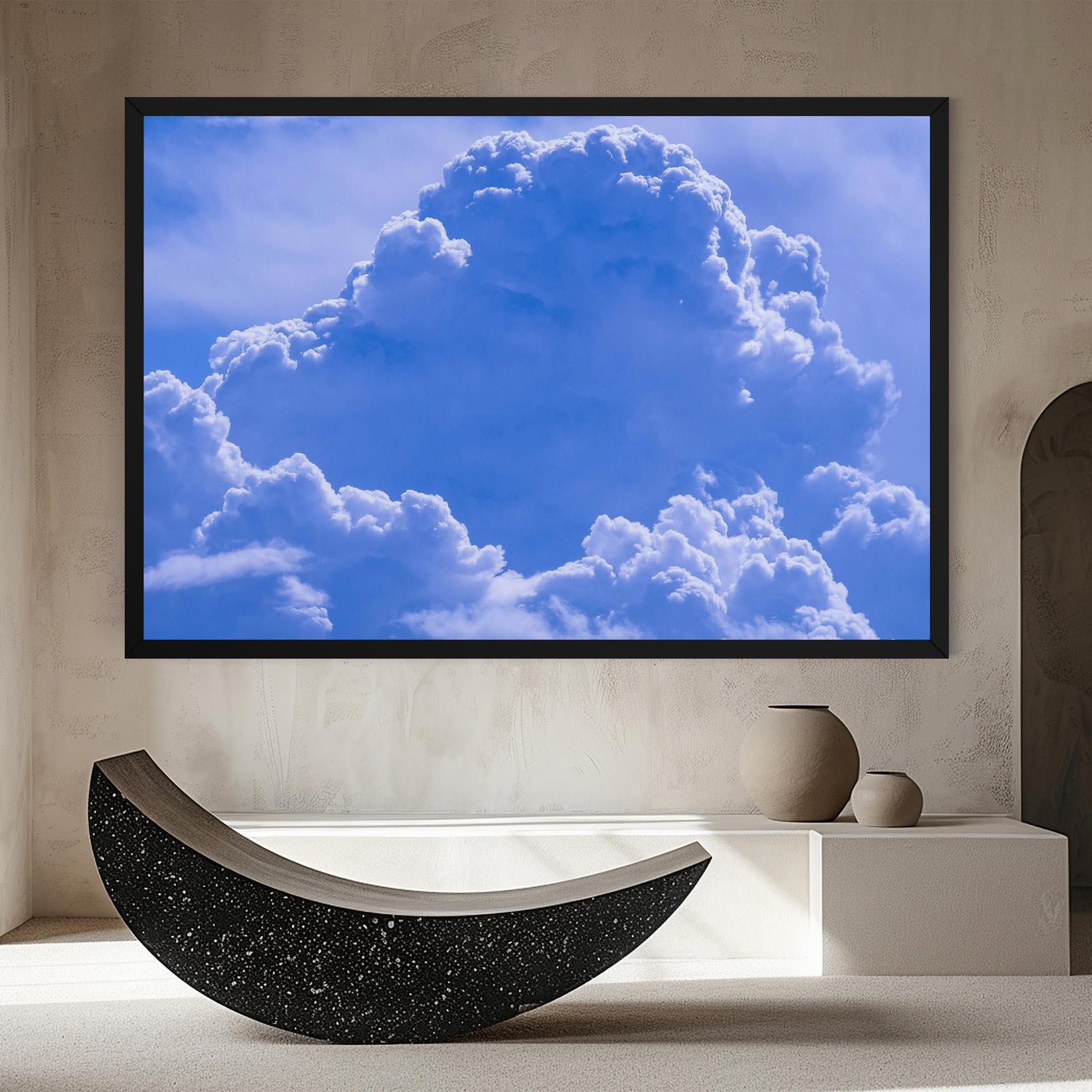 Картина на платно Big Blue Cloud mockup 8