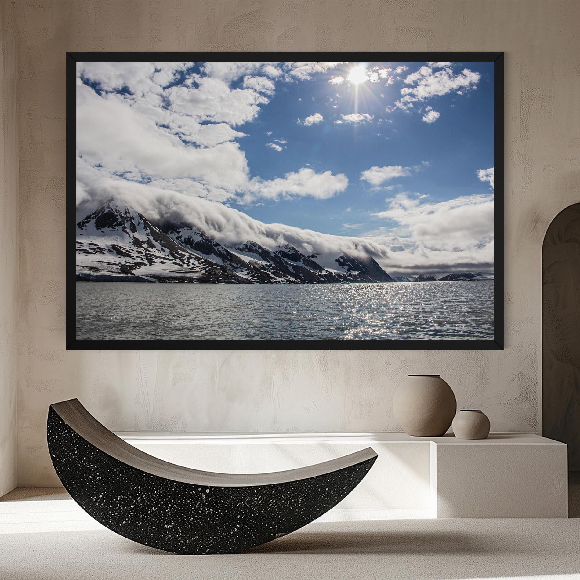 Картина на платно Clouds Over Ice mockup 8