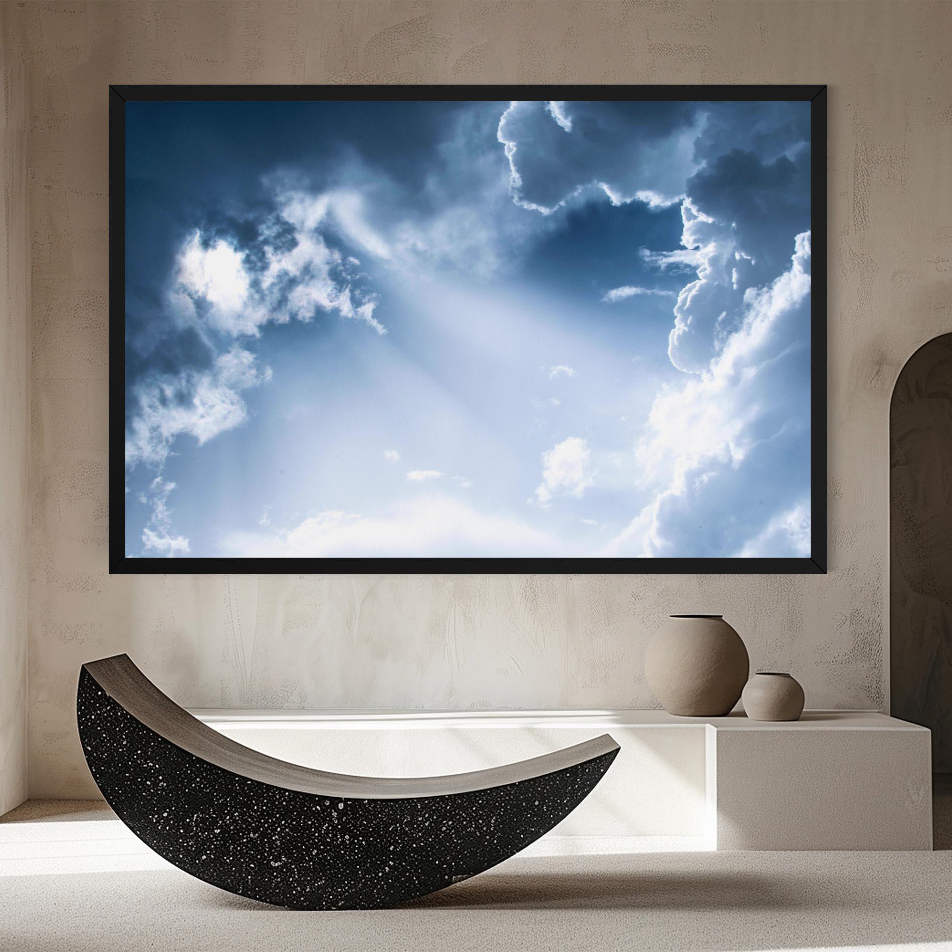 Картина на платно Dark Blue Sky mockup 8