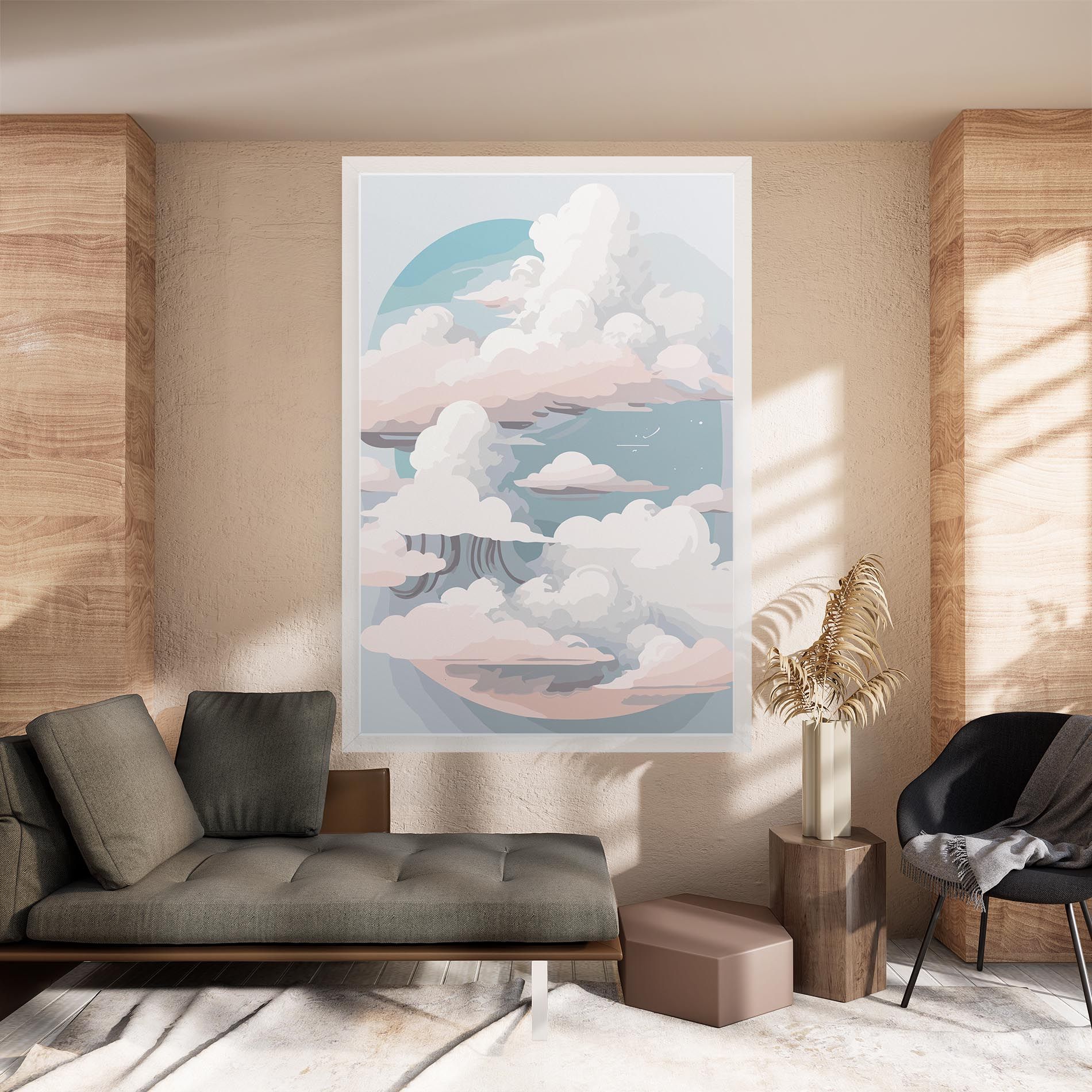 Cloud White Art mockup 8