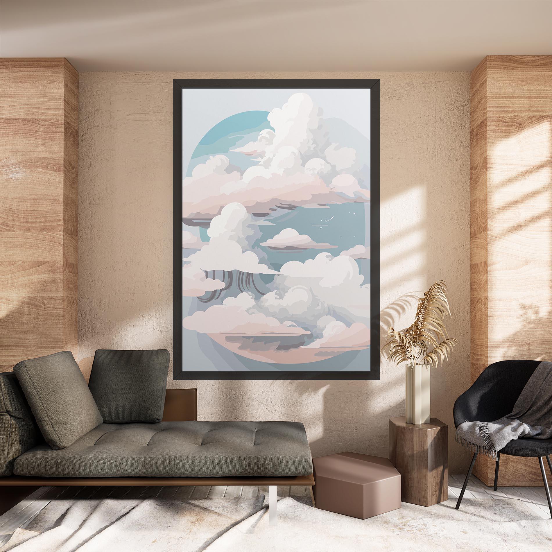 Картина на платно Cloud White Art mockup 8