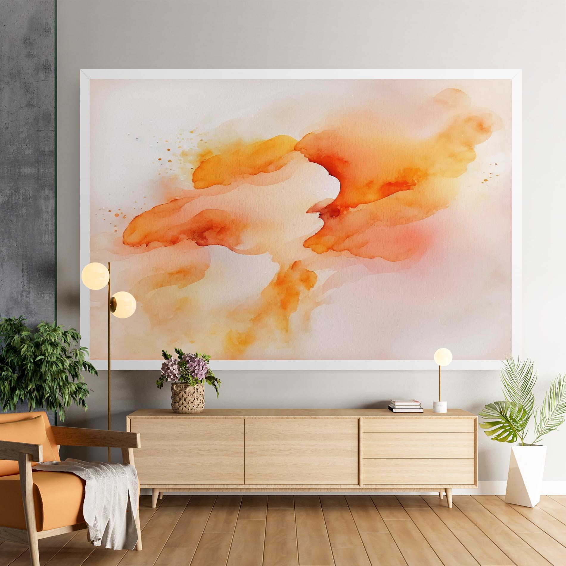 Картина на платно Abstract Orange Cloud mockup 9
