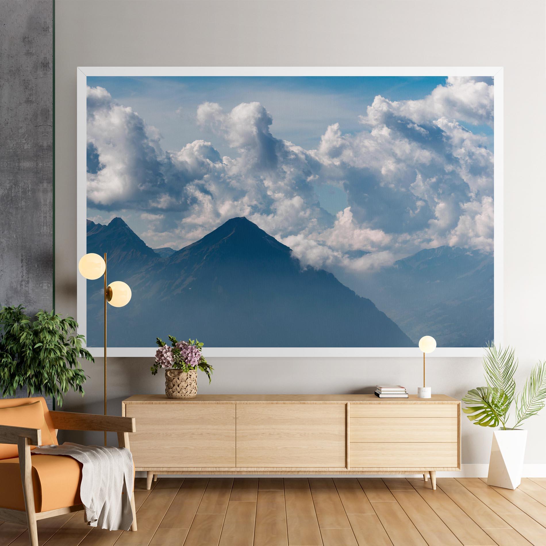 Картина на платно Cloudy View Mountain mockup 9