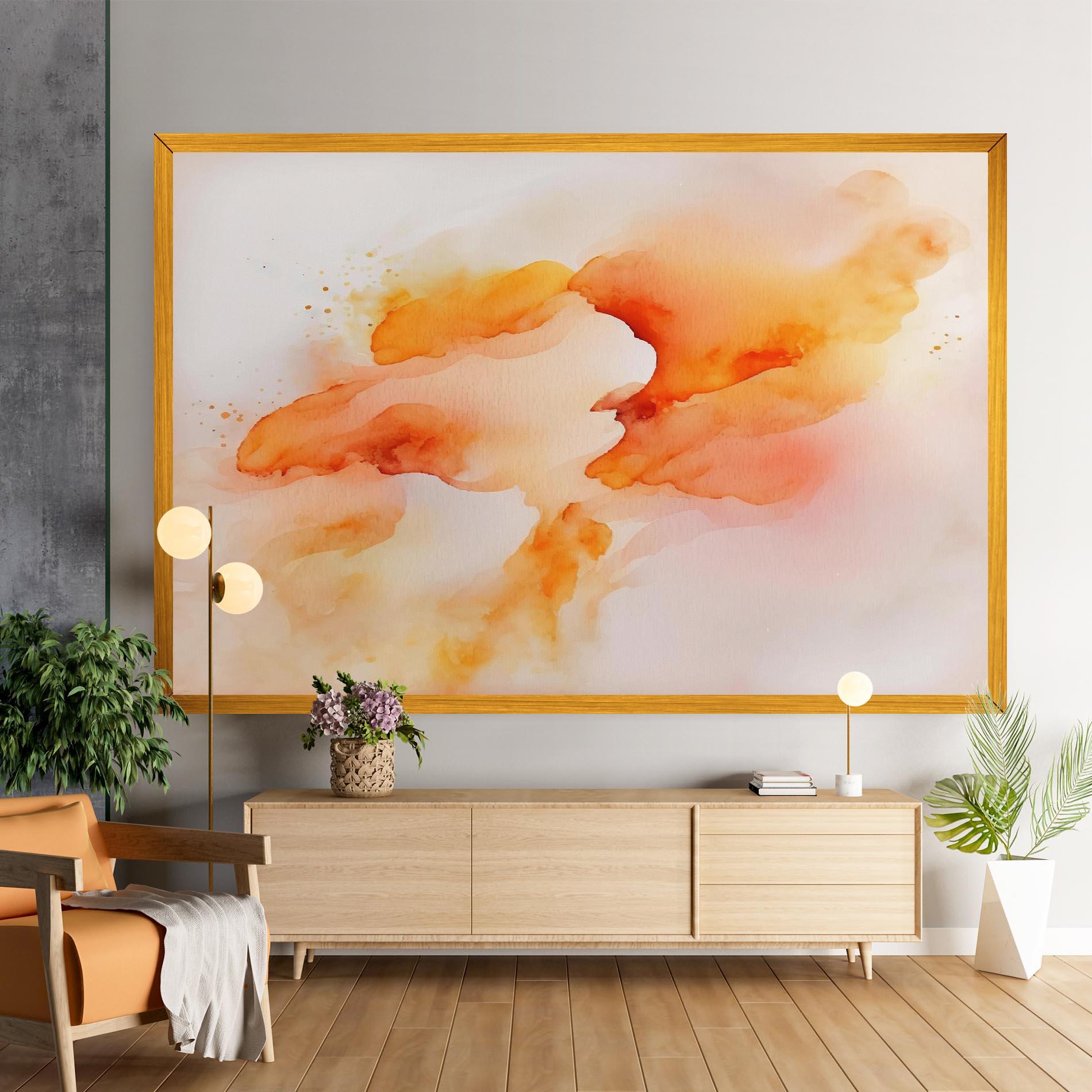 Картина на платно Abstract Orange Cloud mockup 9