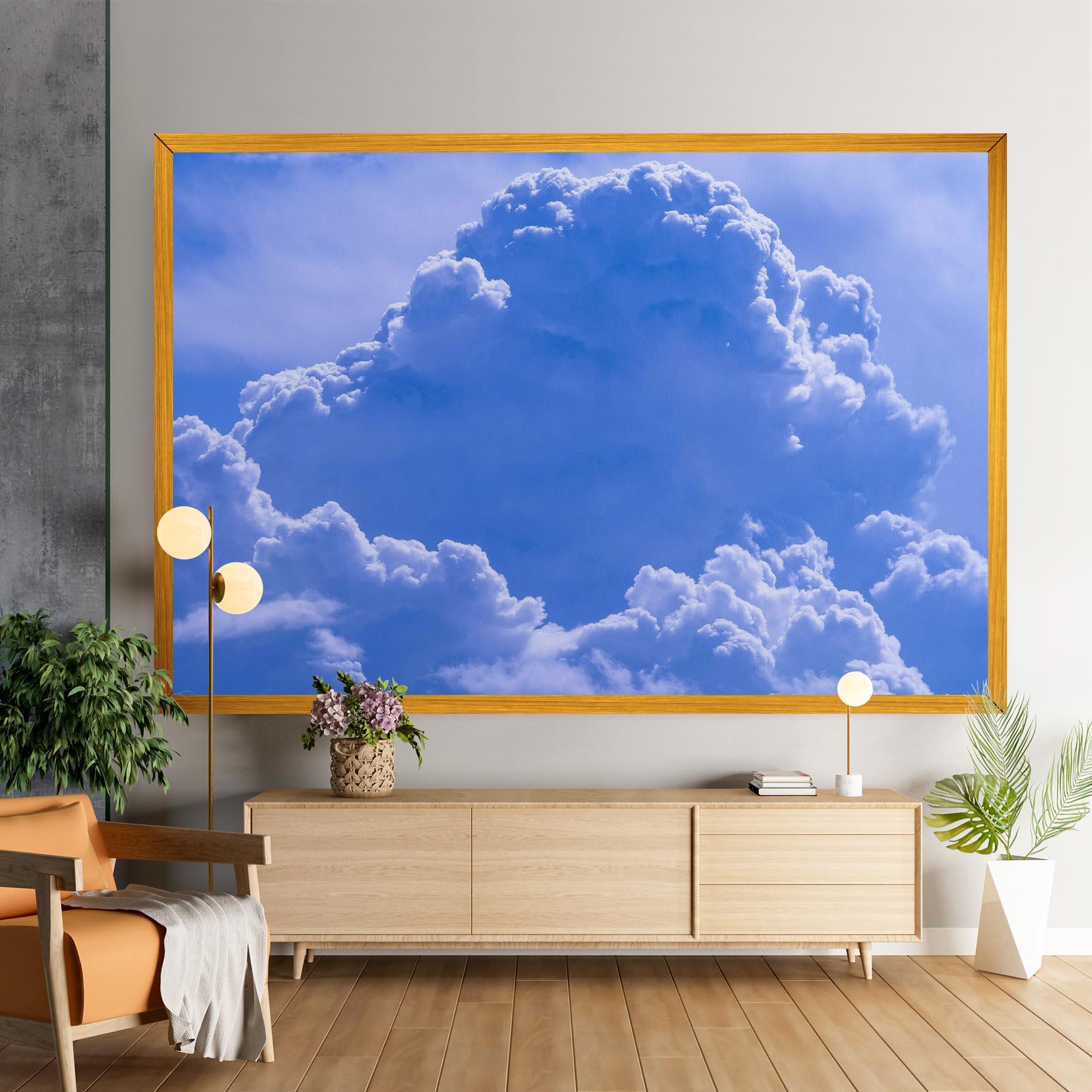 Картина на платно Big Blue Cloud mockup 9