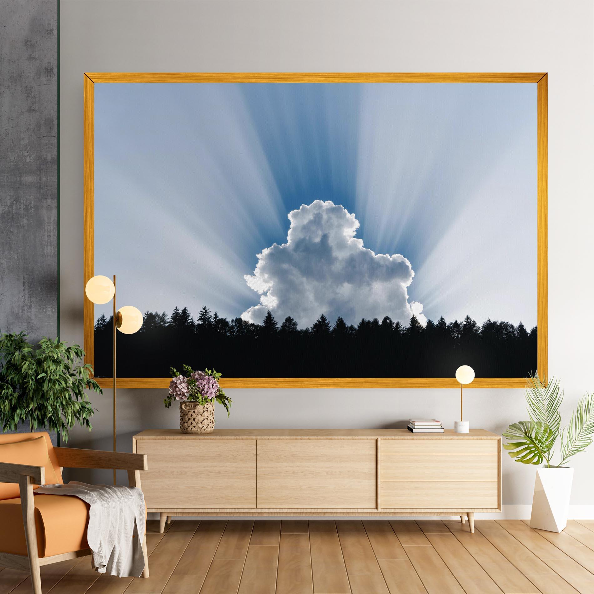 Картина на платно Big White Cloud Light mockup 9