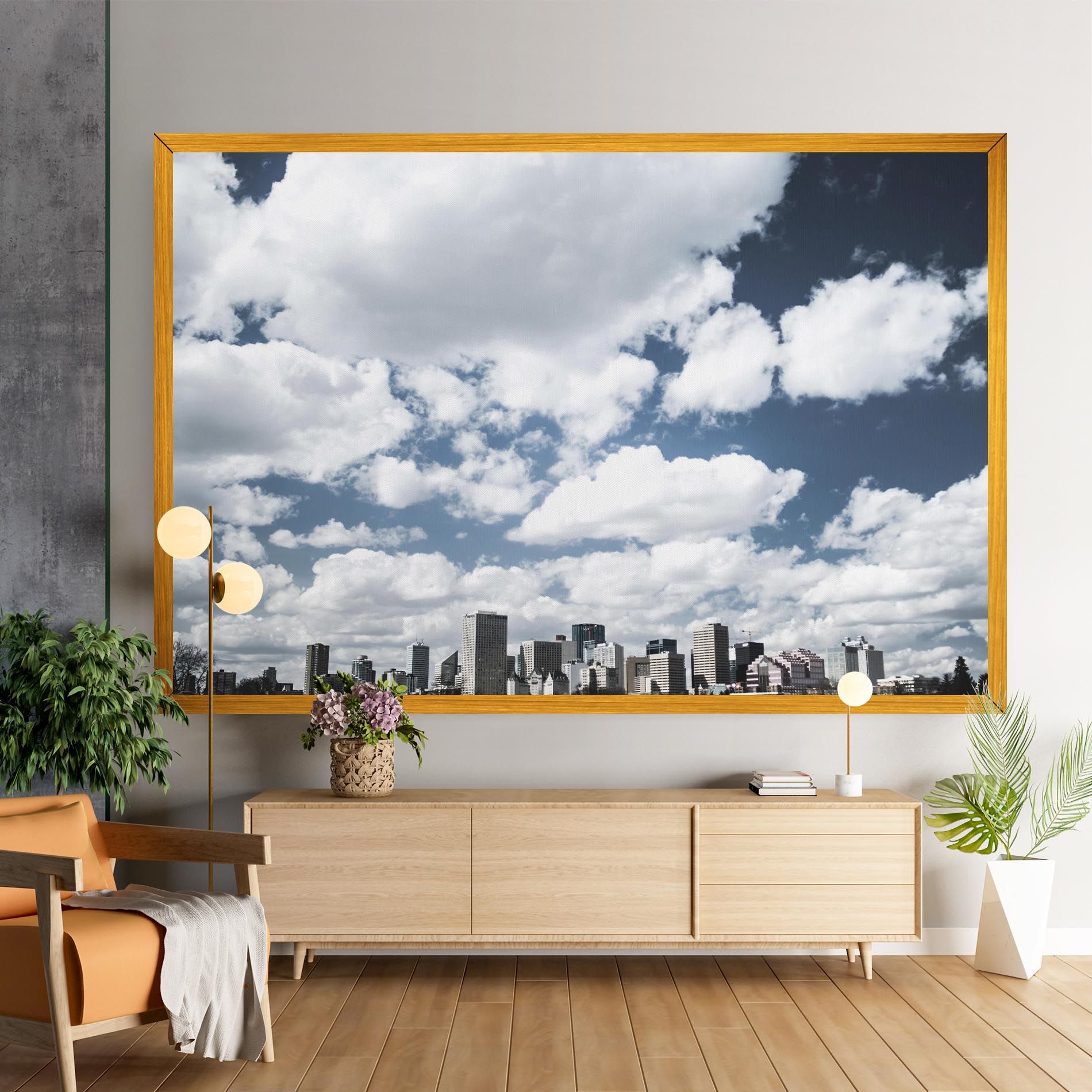 Clouds Over City mockup 9