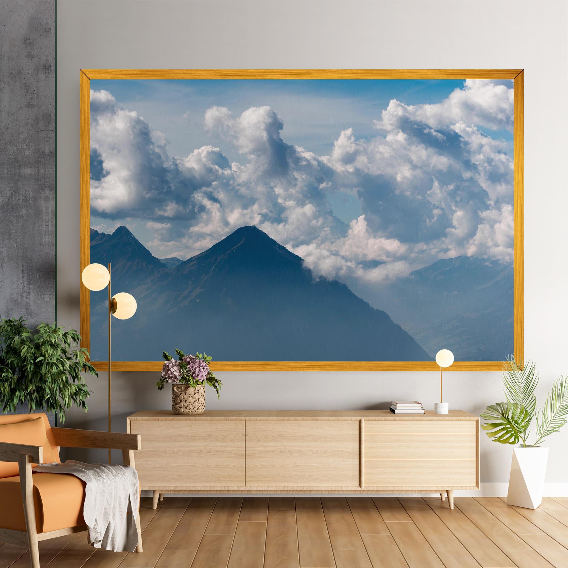 Картина на платно Cloudy View Mountain mockup 9