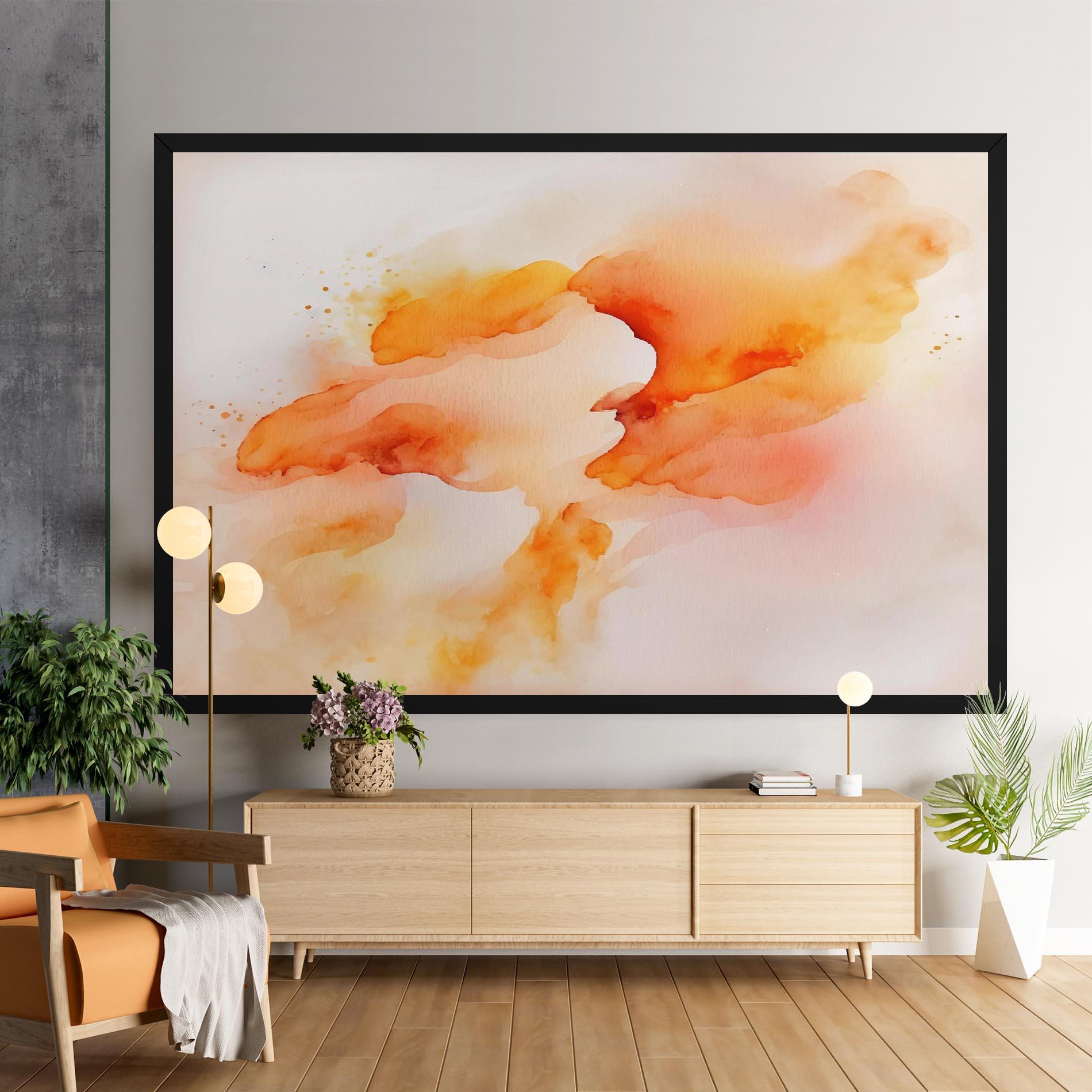 Картина на платно Abstract Orange Cloud mockup 9