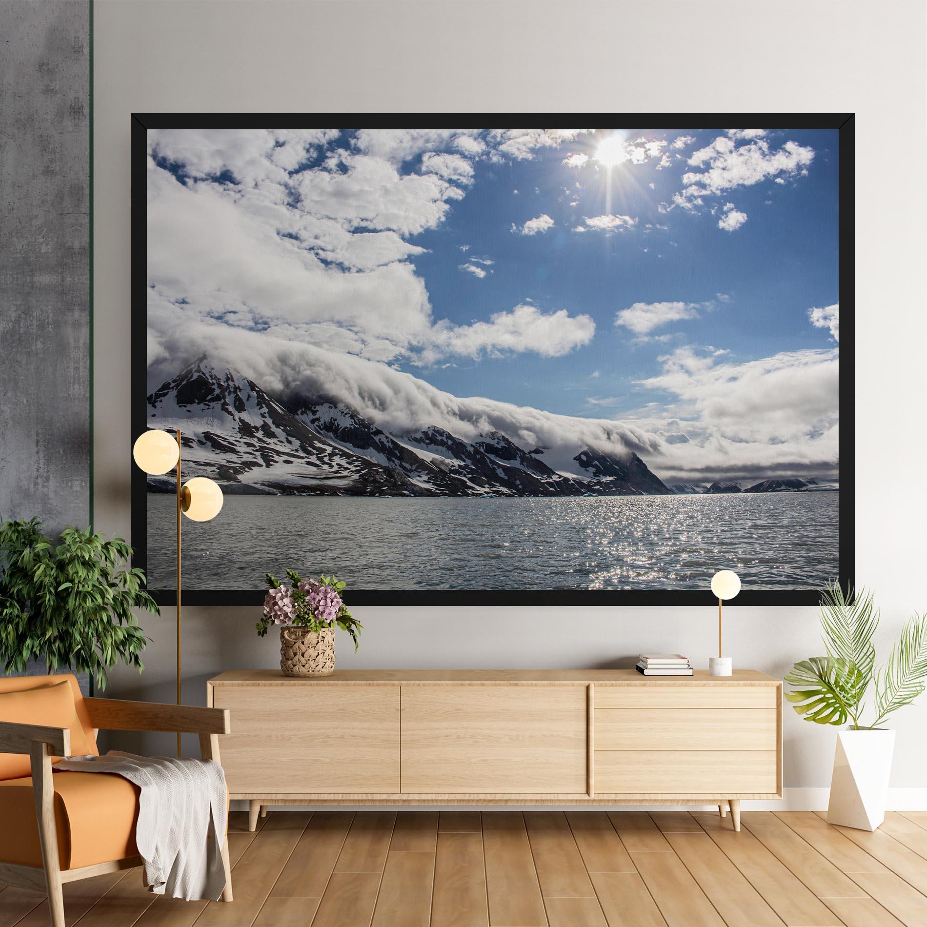 Картина на платно Clouds Over Ice mockup 9