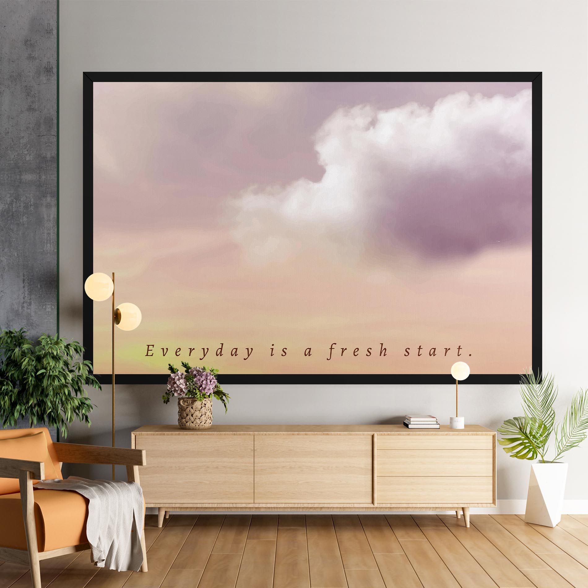 Clouds Text Cream mockup 9