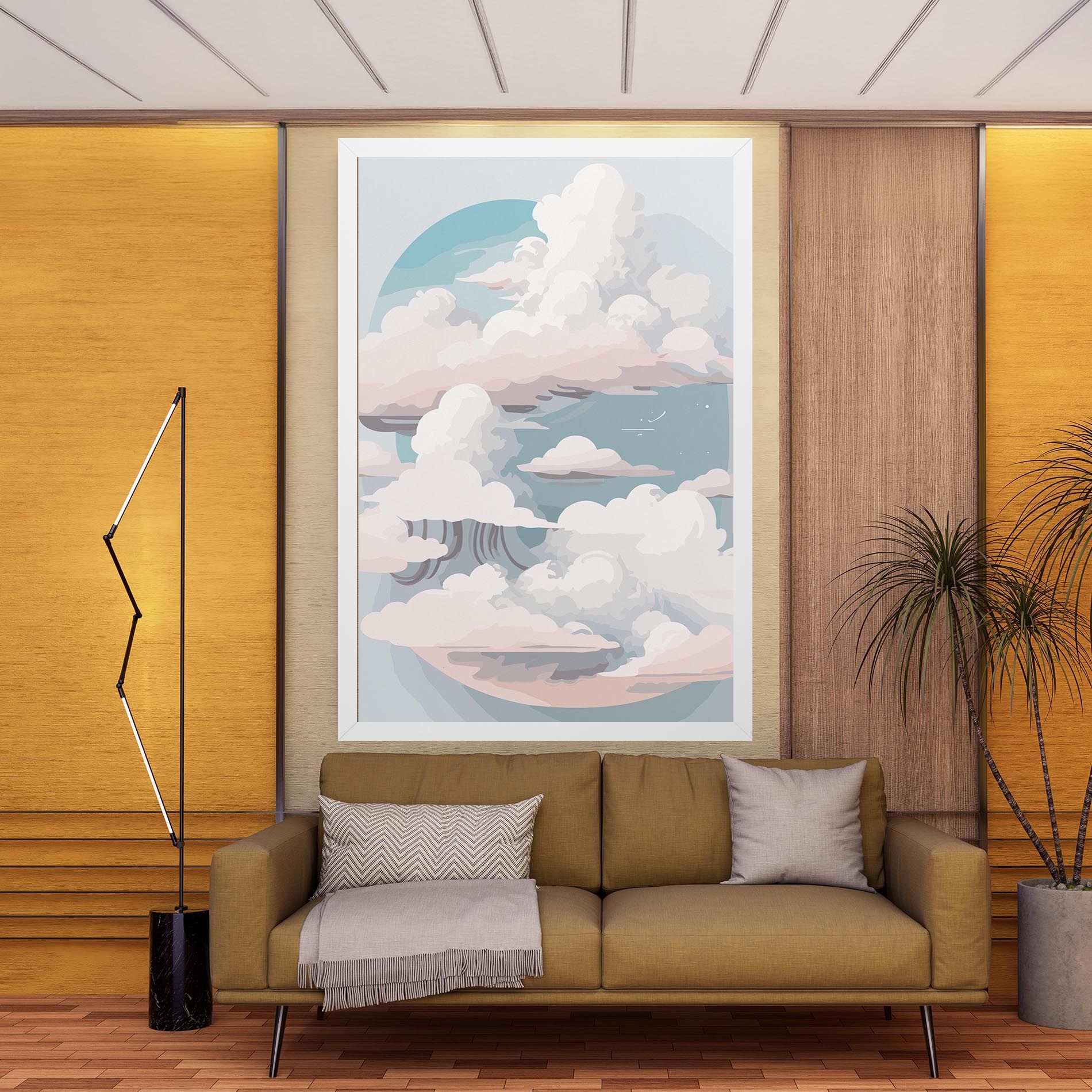 Cloud White Art mockup 9
