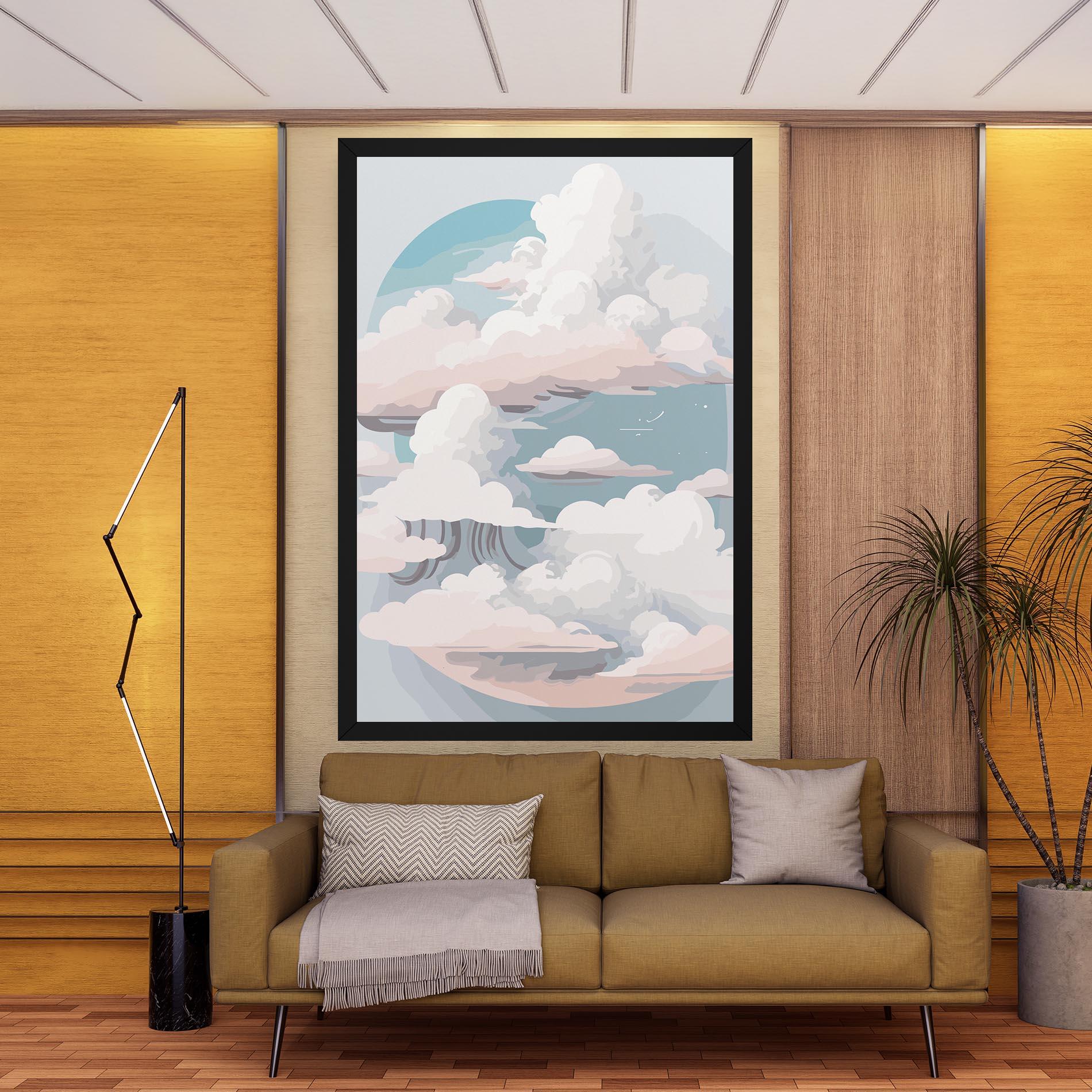 Картина на платно Cloud White Art mockup 9