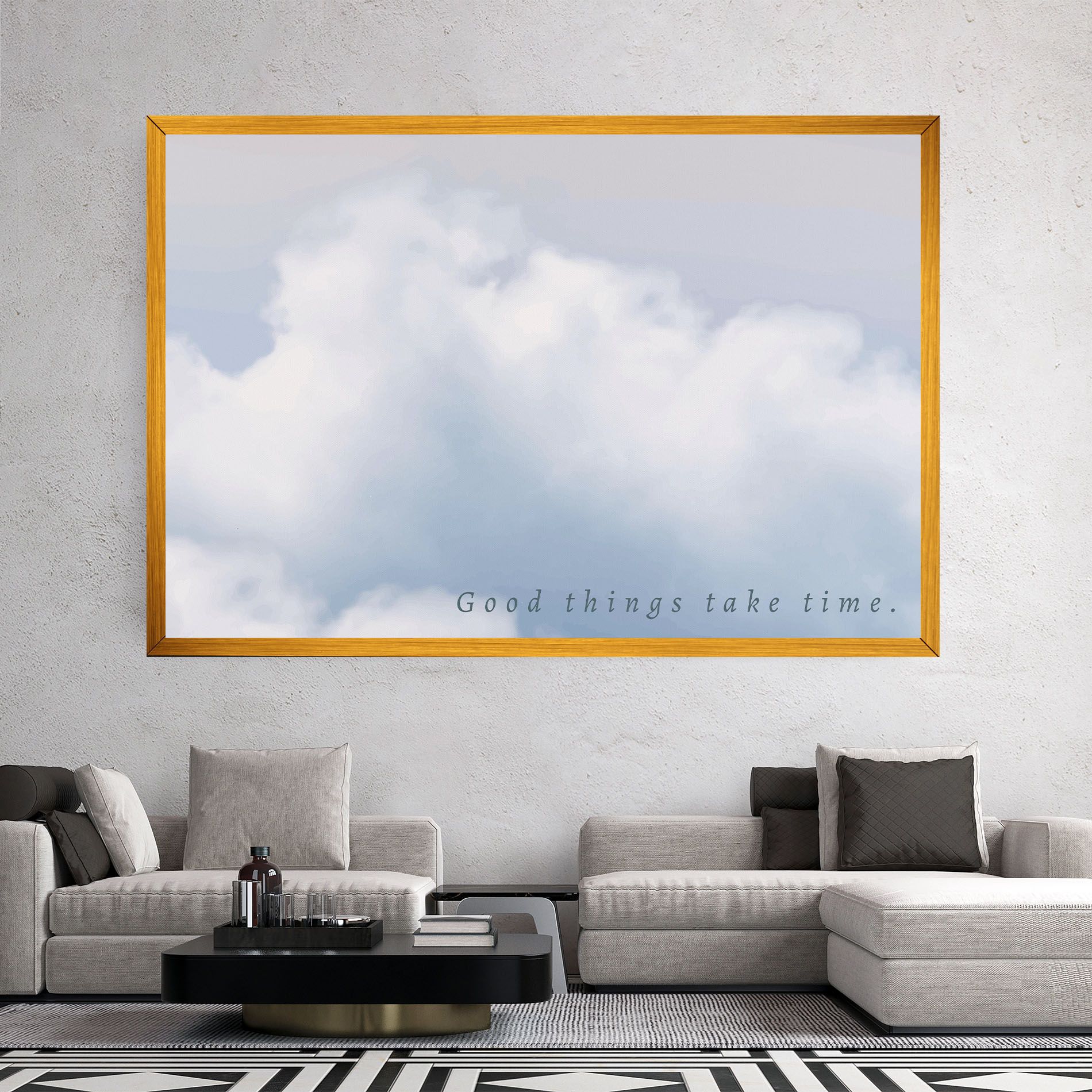 Clouds Text White mockup 2