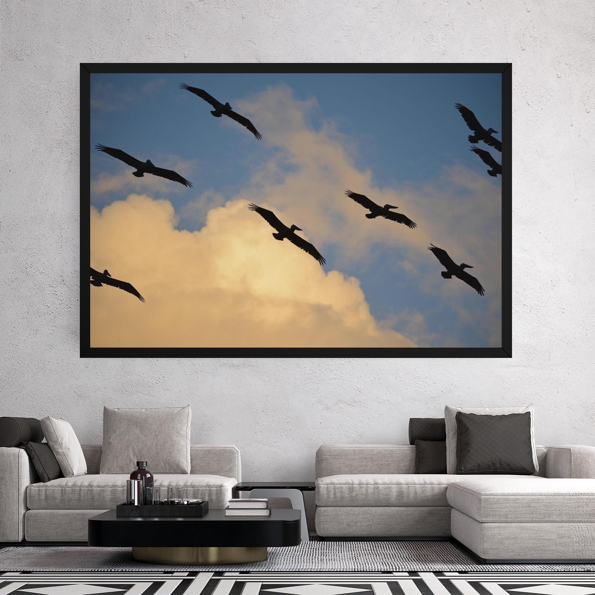 Bird Shilouette Cloud mockup 2