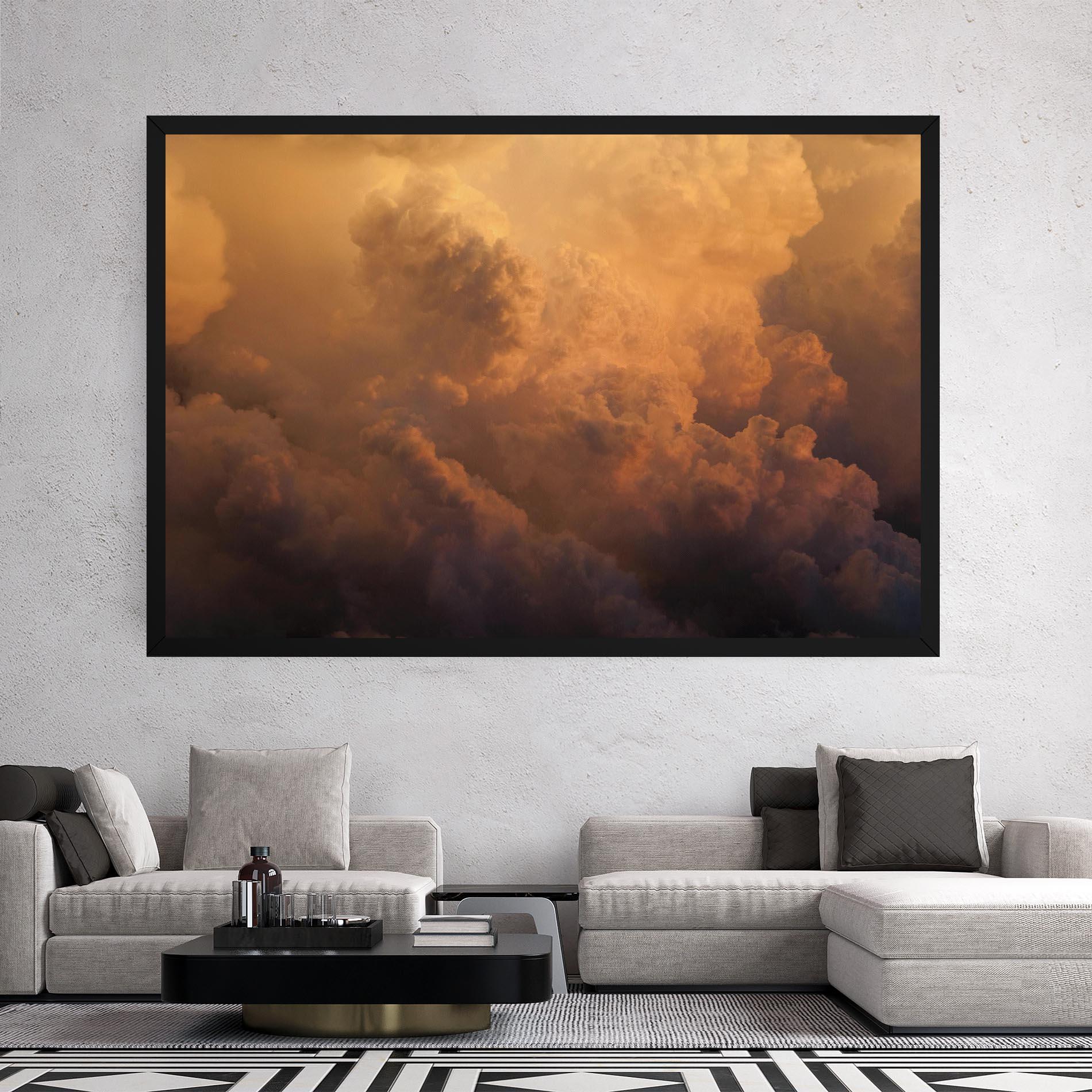 Картина на платно Brown Orange Clouds mockup 2