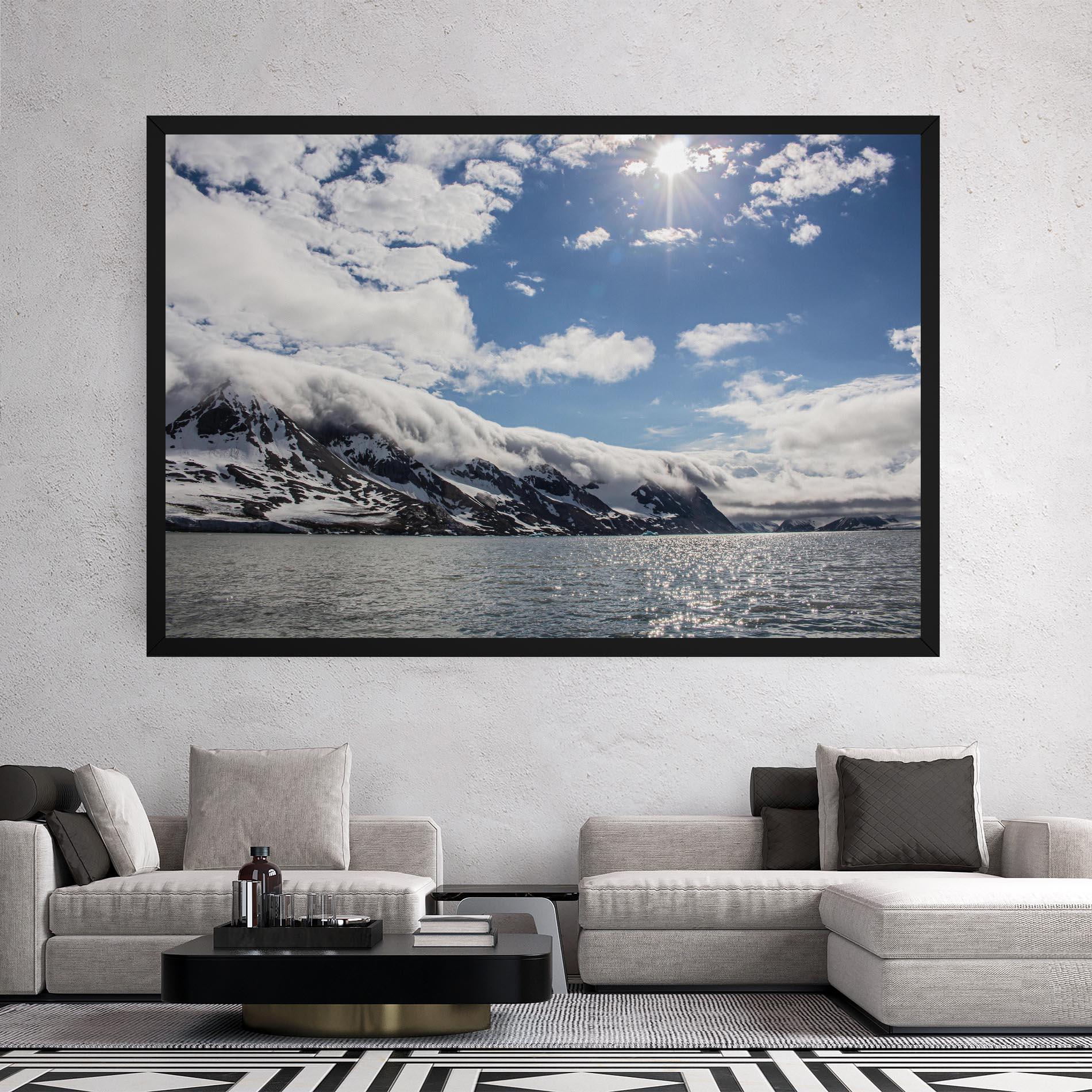 Картина на платно Clouds Over Ice mockup 2